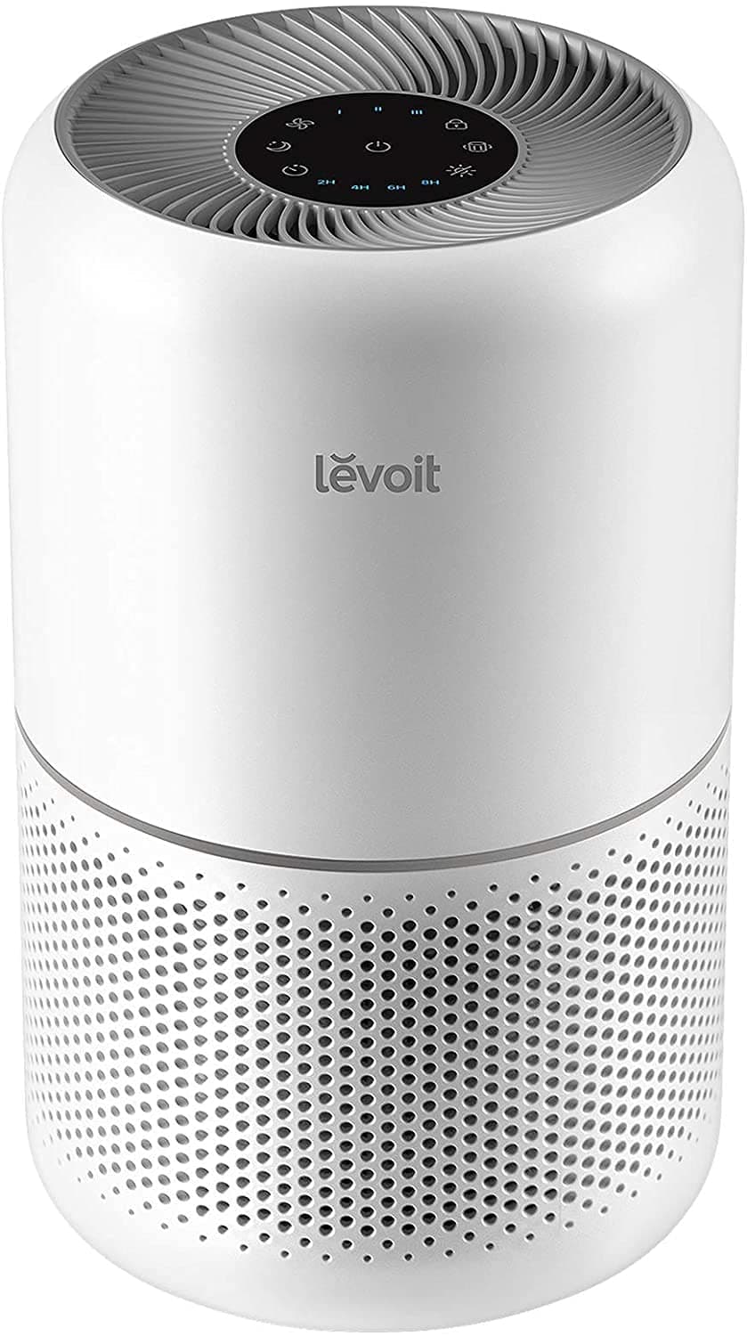 LEVOIT Purificateur d'Air Masion avec HEPA Filtre, CADR 187m³/h, 360° Purifier, 24dB Mode Veille, 100% Sans Ozone, avec 3 Vitesses, Minuterie, Capturer la Fumée Pollen Poussière Core 300
