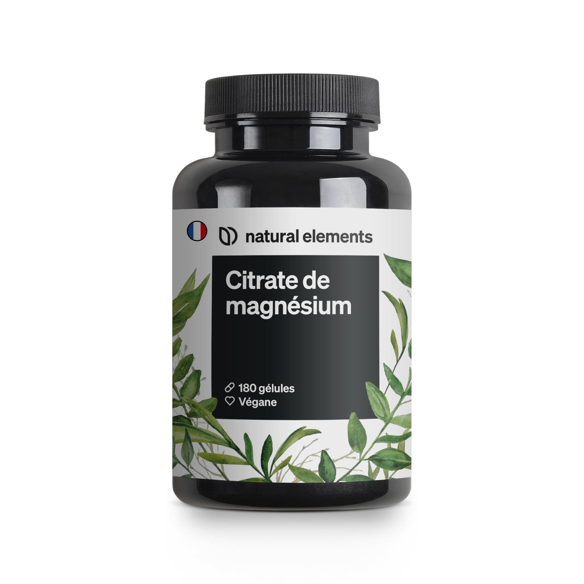Citrate de Magnesium Premium, 2320mg dont 360mg de Magnésium Élémentaire par Dose Journalière, 180 Capsules pour 3 Mois, Pour les Muscles, Os & Système Immunitaire*, Testé en Laboratoire