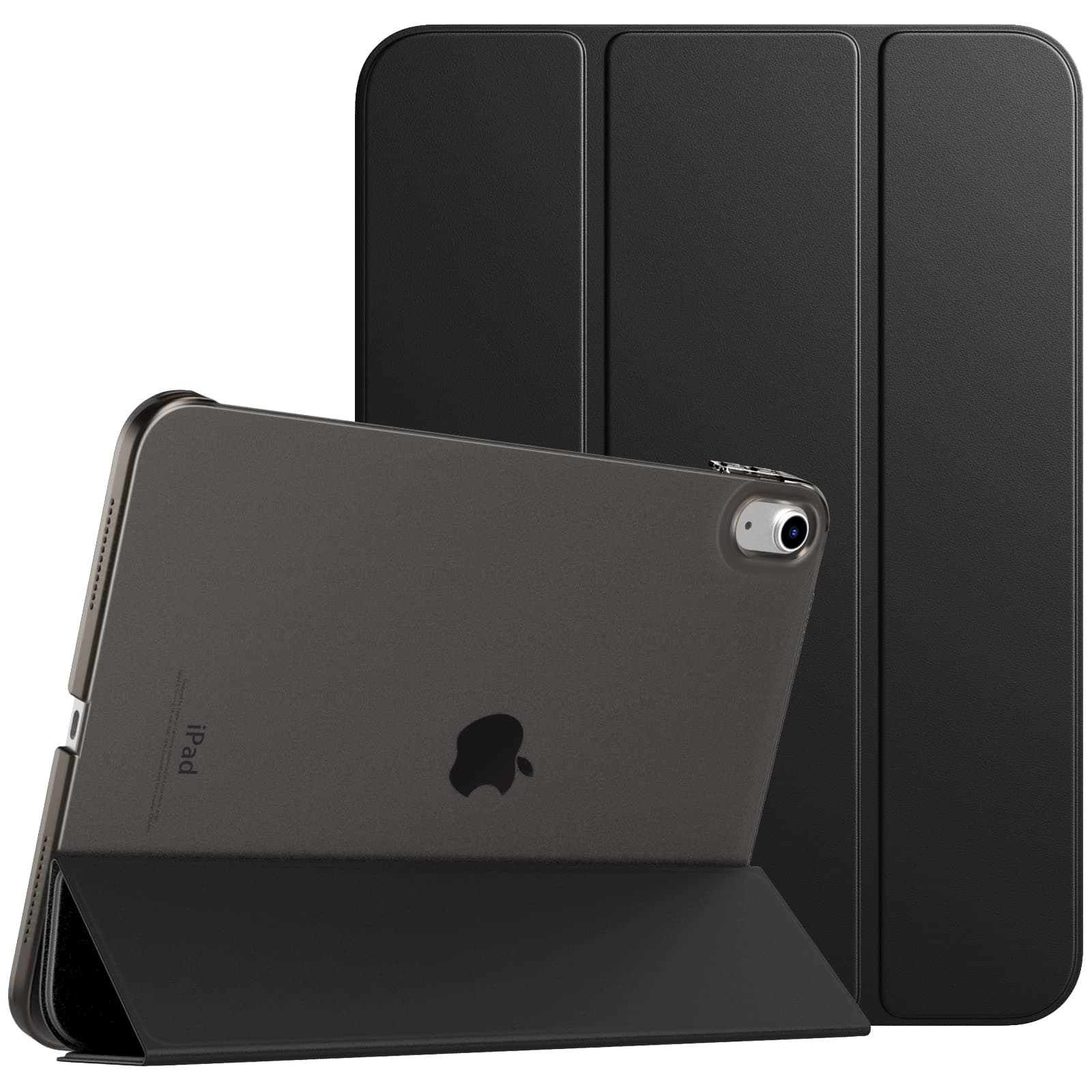 TiMOVO Cover Custodia Compatibile con iPad (A16) 11 Generazione 11 Pollici 2025/iPad 10 Generazione 10,9" 2022, Retro in PC Rigido Semi-Trasparente, Auto Sveglia/Sonno, Nero