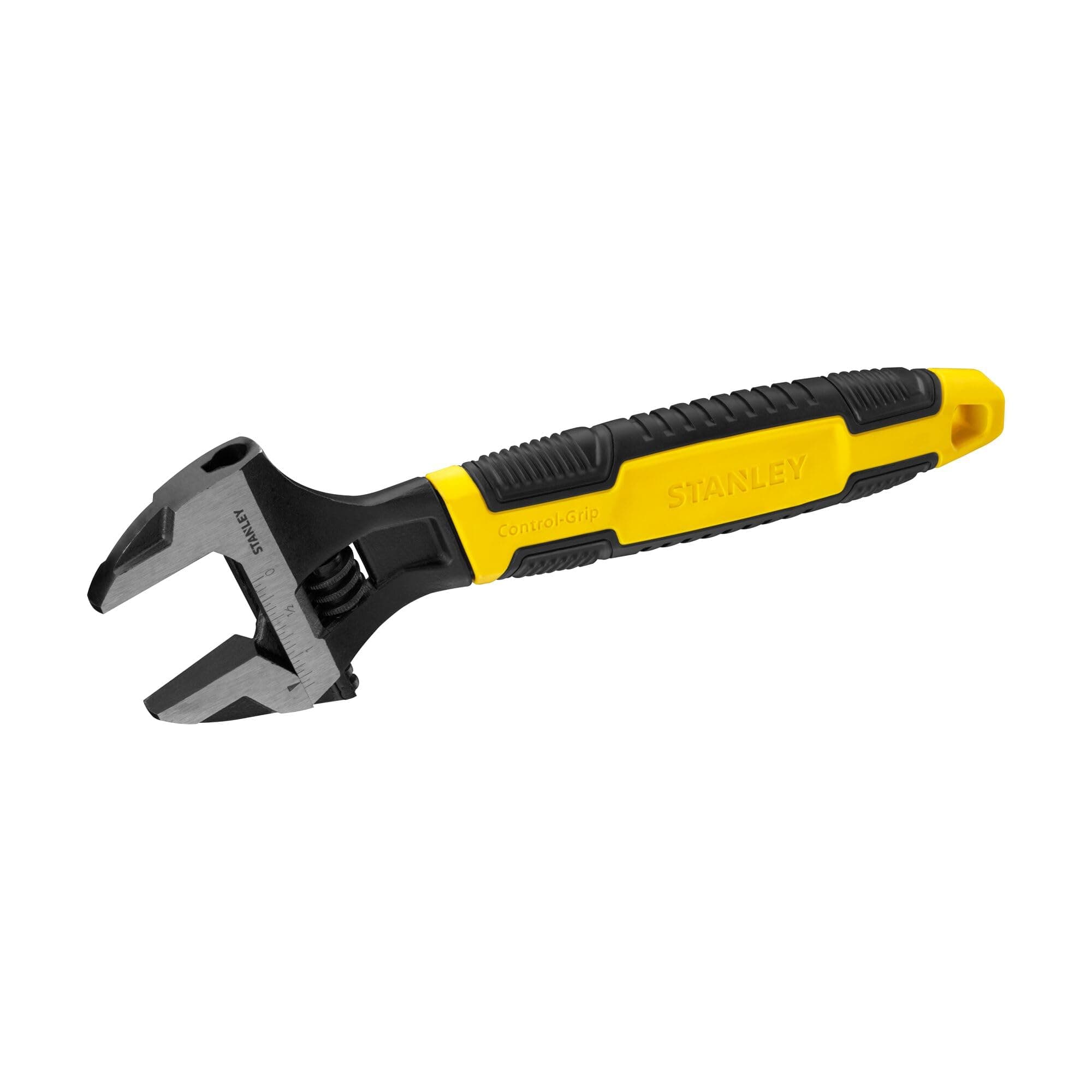 STANLEY 0-90-949 250mm Clé À mollette maxSteel Forgée en Acier Chrome Vanadium Traitement Thermique - Poignée Bi matière - mollette de Réglage Crantée -Normes Iso et Din