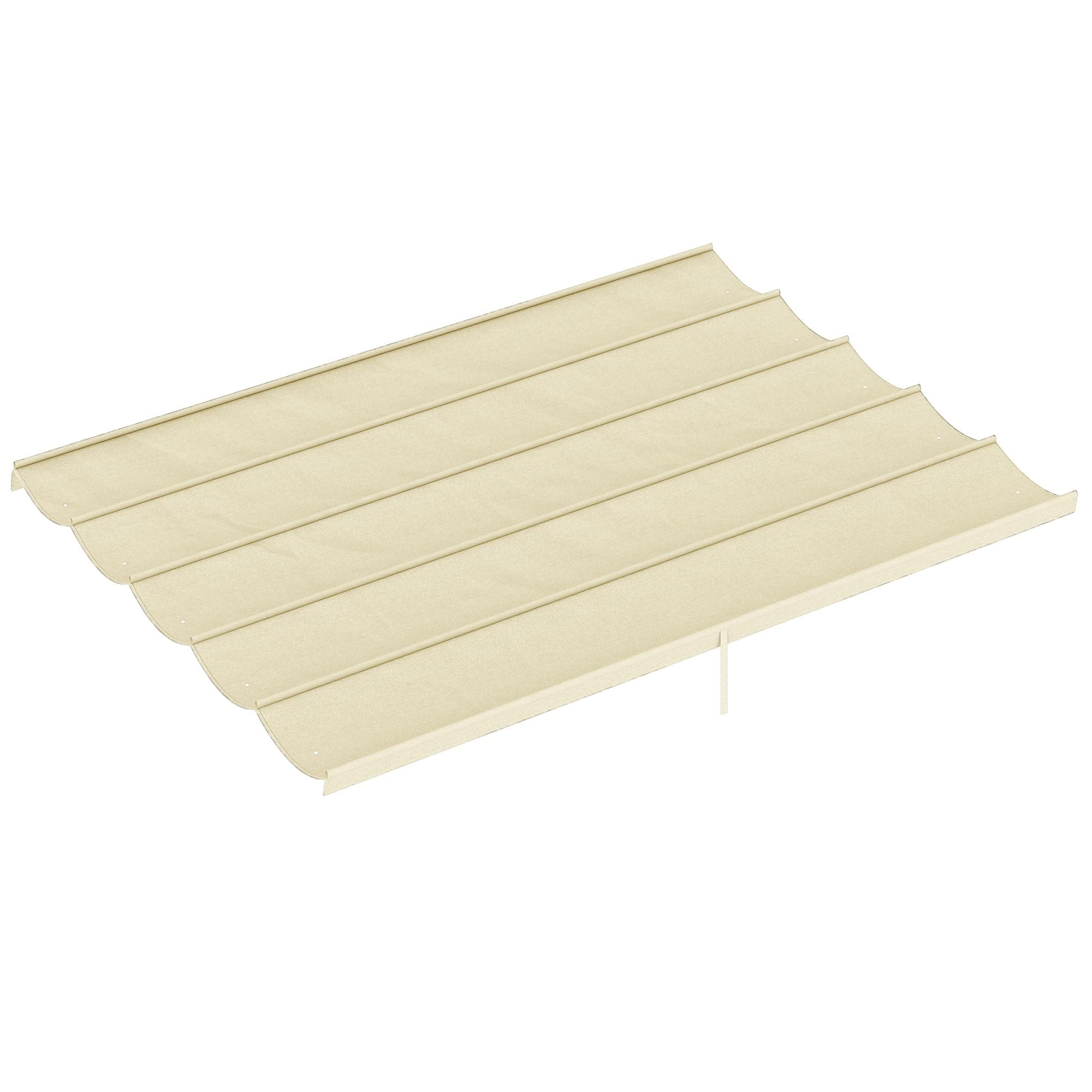 Outsunny Toile de Toit pour pergola tonnelle rétractable de 4 x 3 m - Toile Uniquement 350 x 260 cm crème