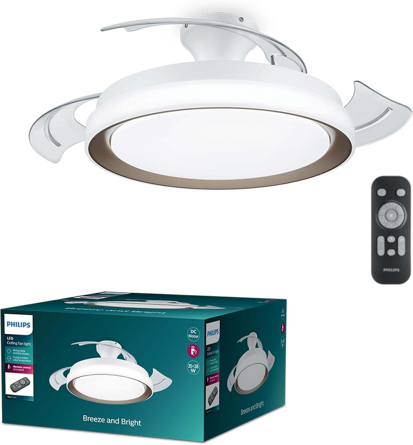 PHILIPS LAMPADA DA SOFFITTO PER VENTILATORE BLISS DC ORON 35+28 W 27912400