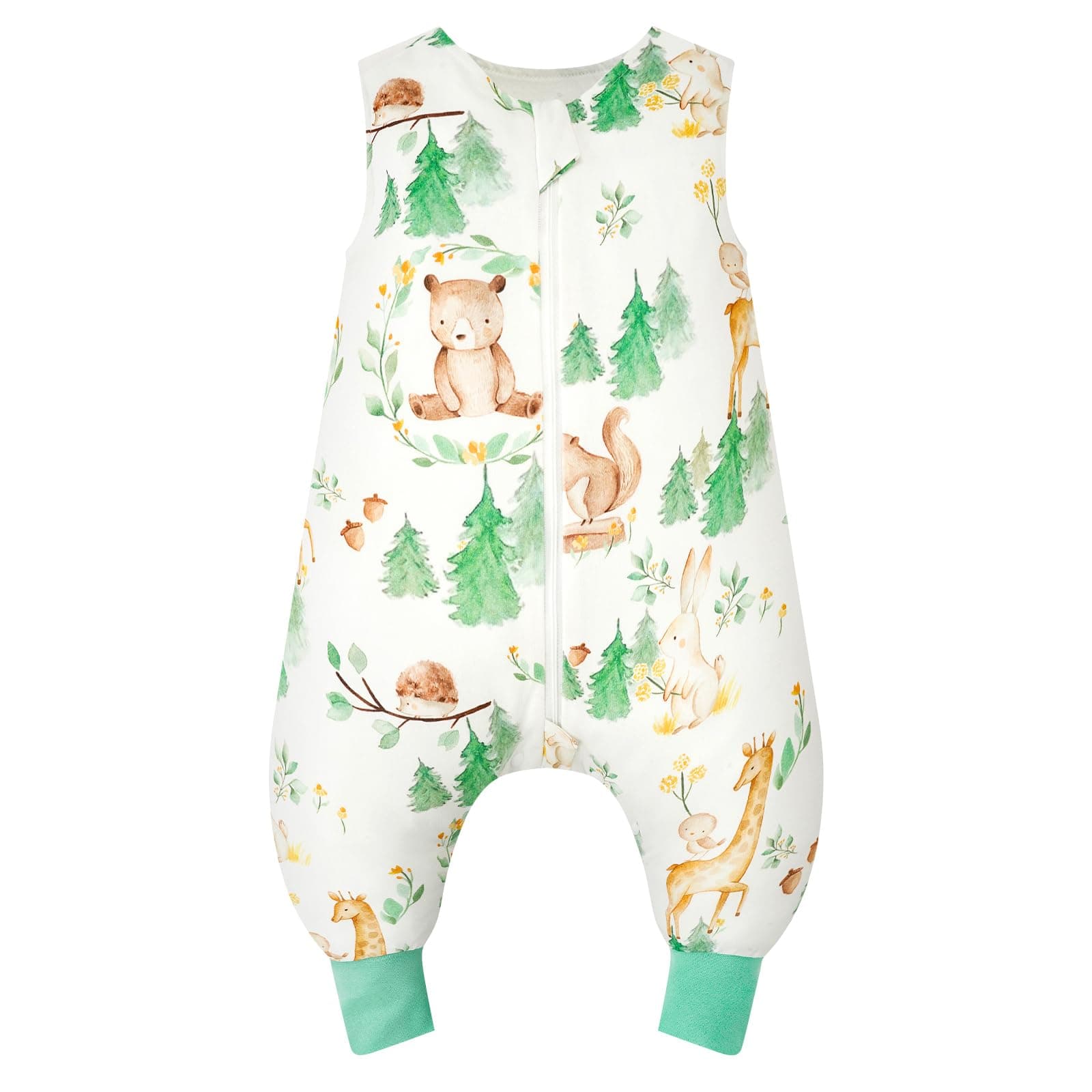 WYTbaby Sacco Nanna con Piedini 100% Cotone Sacco Nanna 1 Tog Tutto l'anno Sacco Nanna per Bambini 2-3 Anni