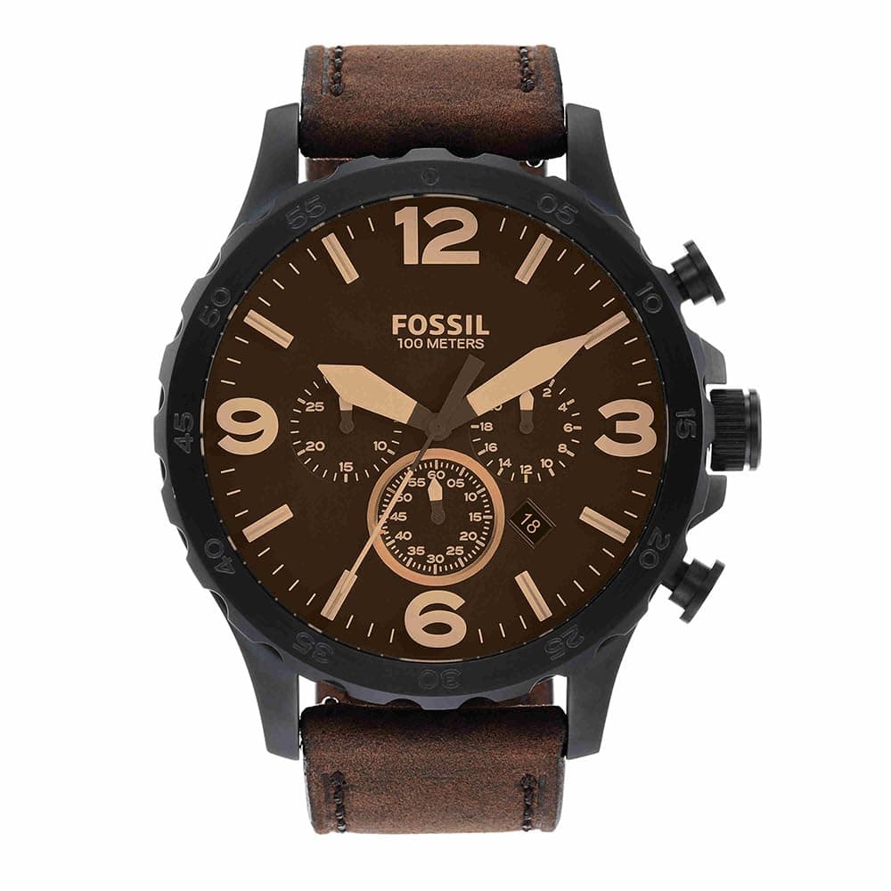 Fossil Cinturones de Piel con Hebilla marrón para Hombre