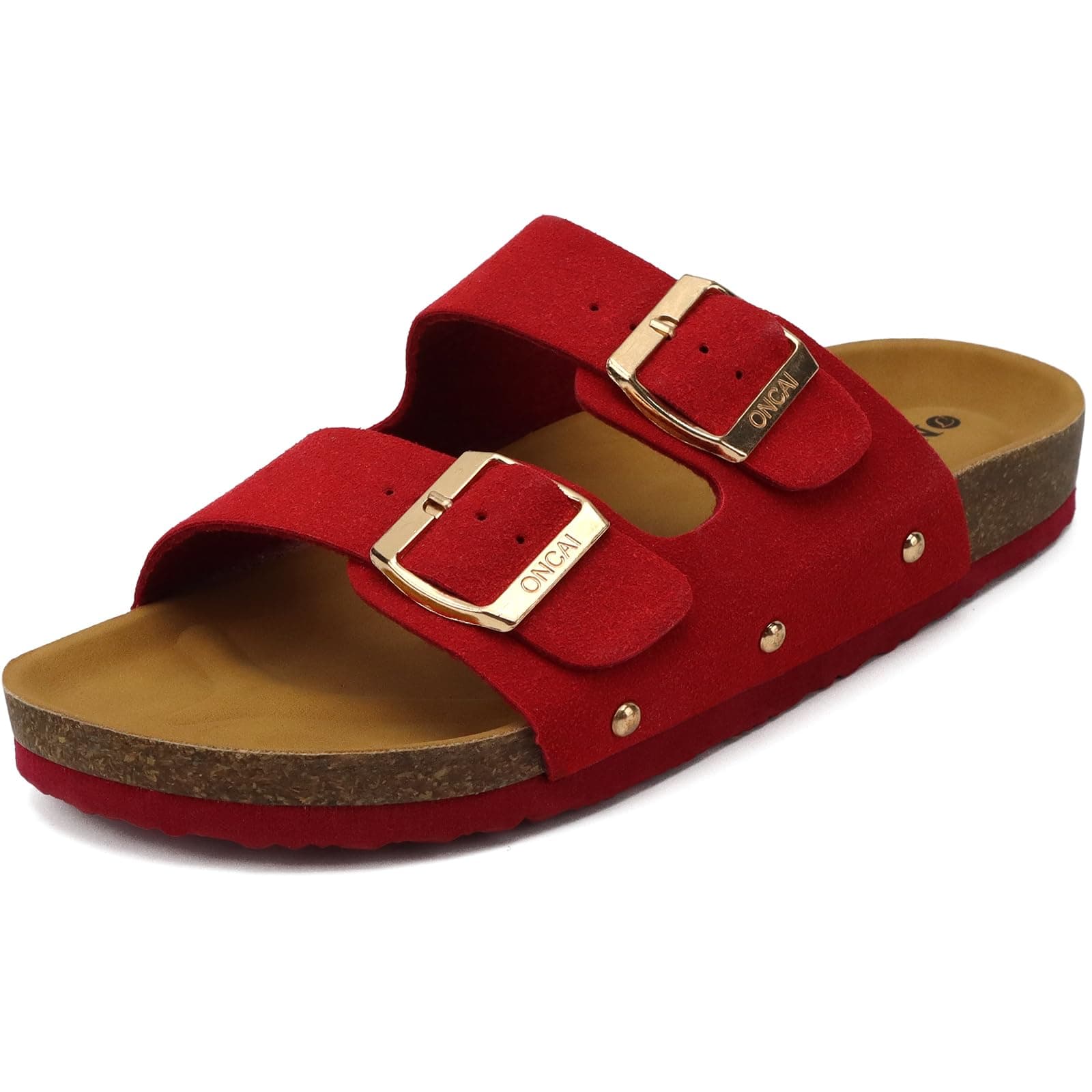 ONCAI Ciabatte Donna Estive Sandali Sughero Plantare Dobbia Fibbia Moda Sandali Antiscivolo Gomma Suole Pantofole