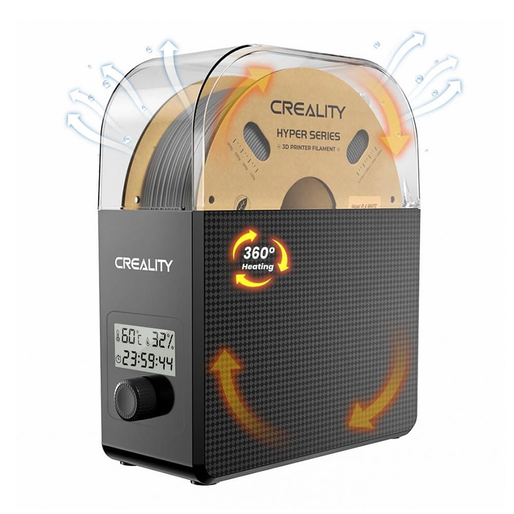 Creality Oficial Secador de Filamento de Impresora 3D, Calentamiento alrededor de 360 ° a prueba de polvo y humedad, adecuado para filamentos de 1,75 mm y 2,85 mm de PLA petg ABS tpu