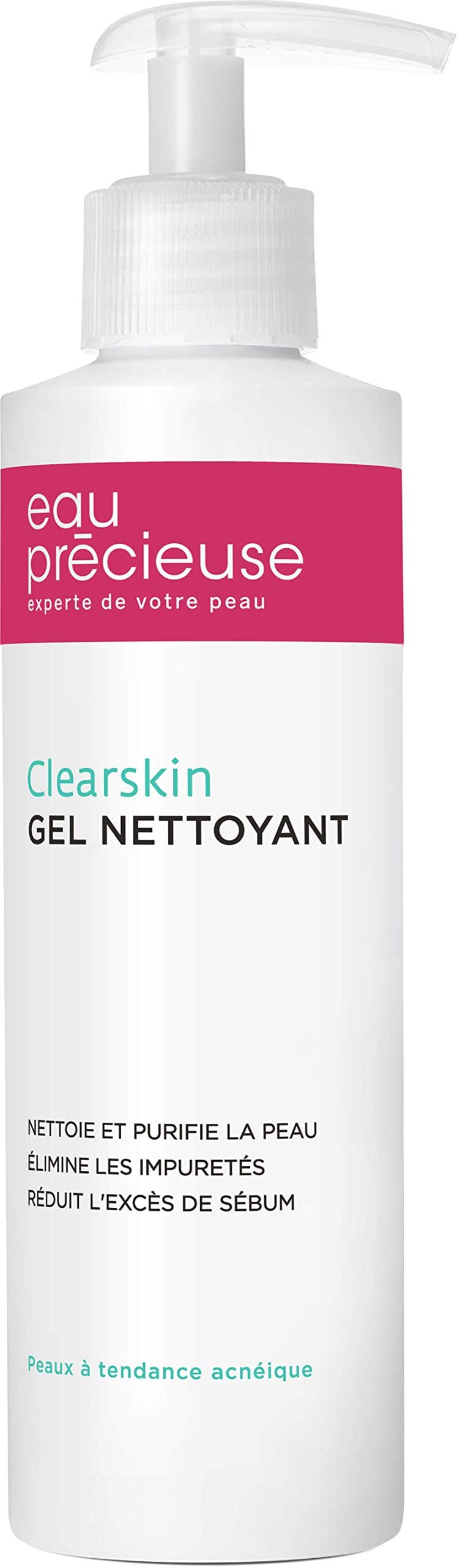 Eau Précieuse - Gel Nettoyant Clearskin - Nettoie et purifie la peau - Élimine les Impuretés - Réduit l'Excès de Sébum - Soin pour peaux à tendance acnéique - 200 ml