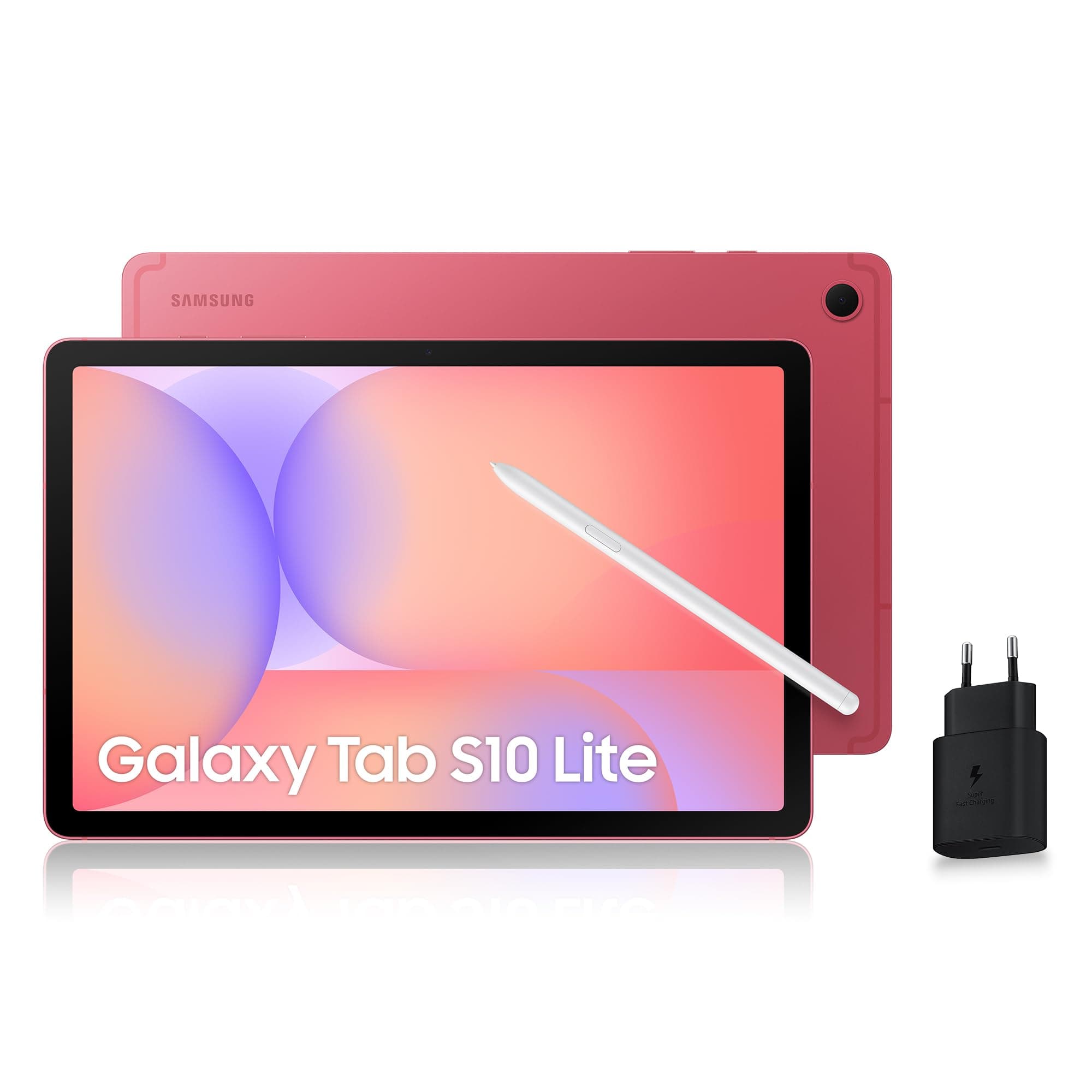 Samsung Galaxy Tab S10 Lite, 10.9", Wi-Fi, 256Go, Tablette Android, S Pen Inclus, Corail, Chargeur Secteur Rapide 25W Inclus, Version FR