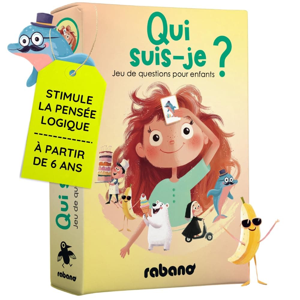 Rabano Art Qui suis-Je? I Jeu pour Enfants I Jeu éducatif et Cadeau pour Filles et garçons I Jeux à partir de 6, 7, 8, 9 Ans I Plein air