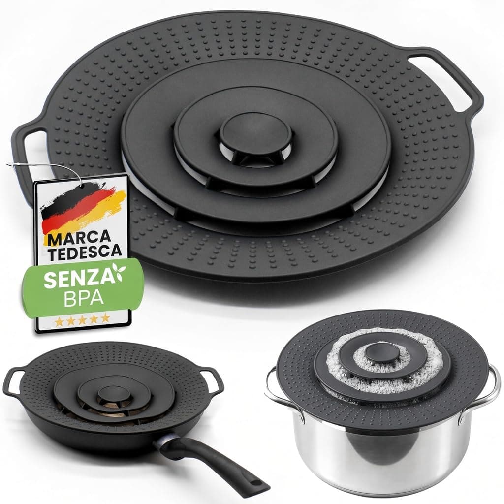 Netrox Coperchio Paraspruzzi Universale in Silicone per Pentole, 15-25 cm | Coperchio paraspruzzi universale in silicone per pentole da 15 a 25 cm, utile per contenere gli schizzi durante la cottura