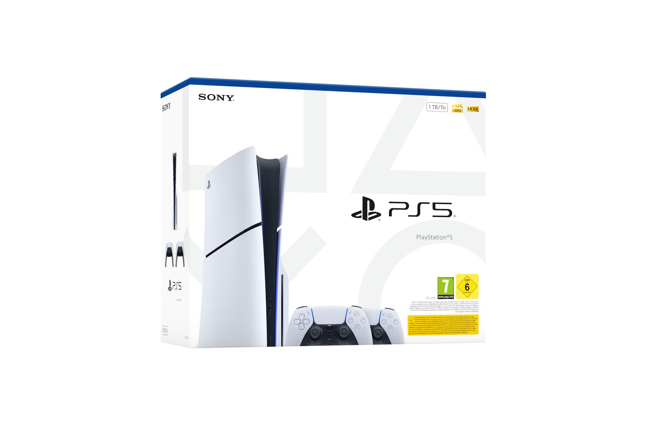 Playstation Sony PS5, Pack Console 5 avec 2 manettes - 1 To