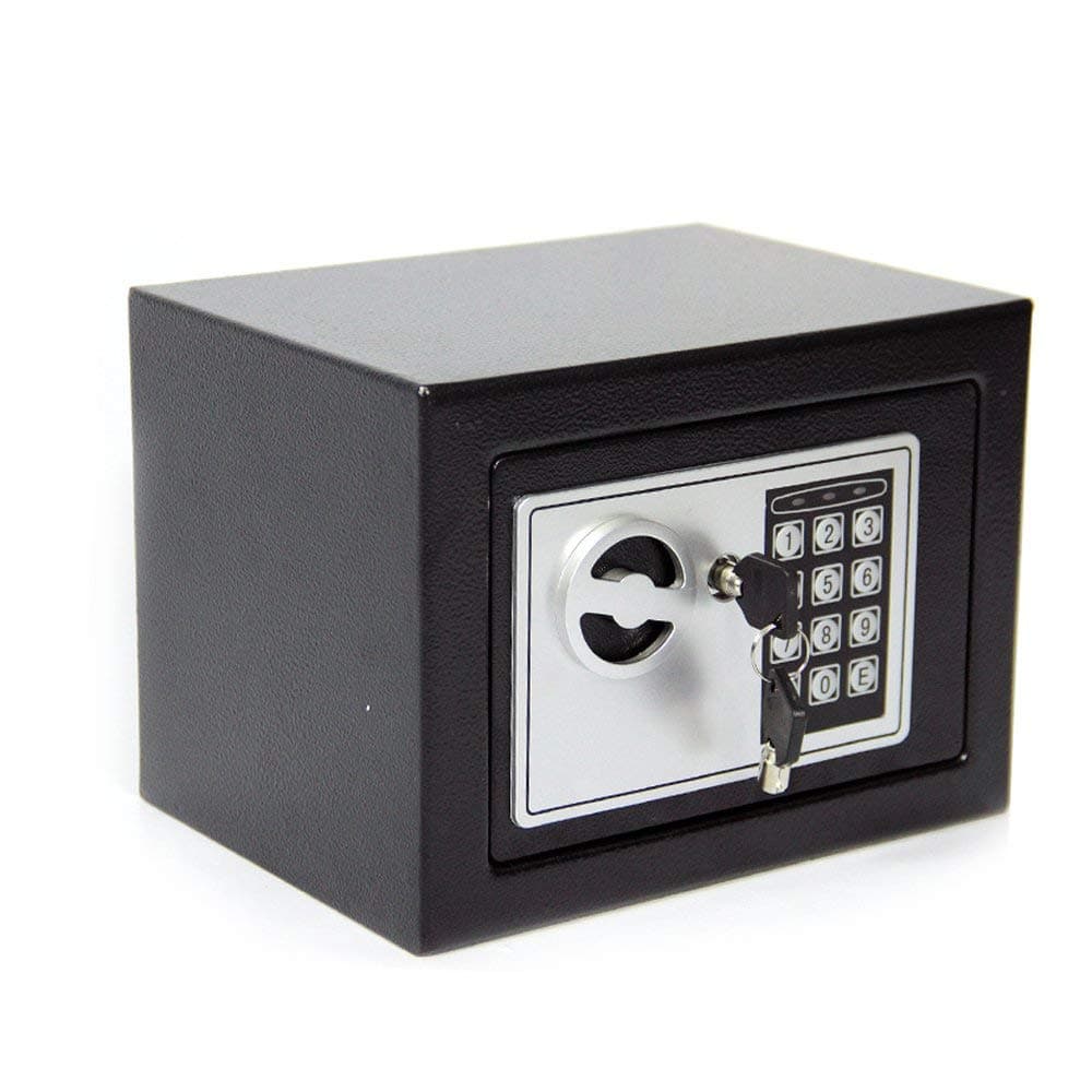CDC DlGl 6.6LCaja Fuerte lgnifuga Anti-Robo Electrónica con 2 Llaves, Caja Fuerte Empotrable Digital para El Hogar/La Oficina Caja de Seguridad para Objetos de Valor Como Dinero Armas en Efectivo