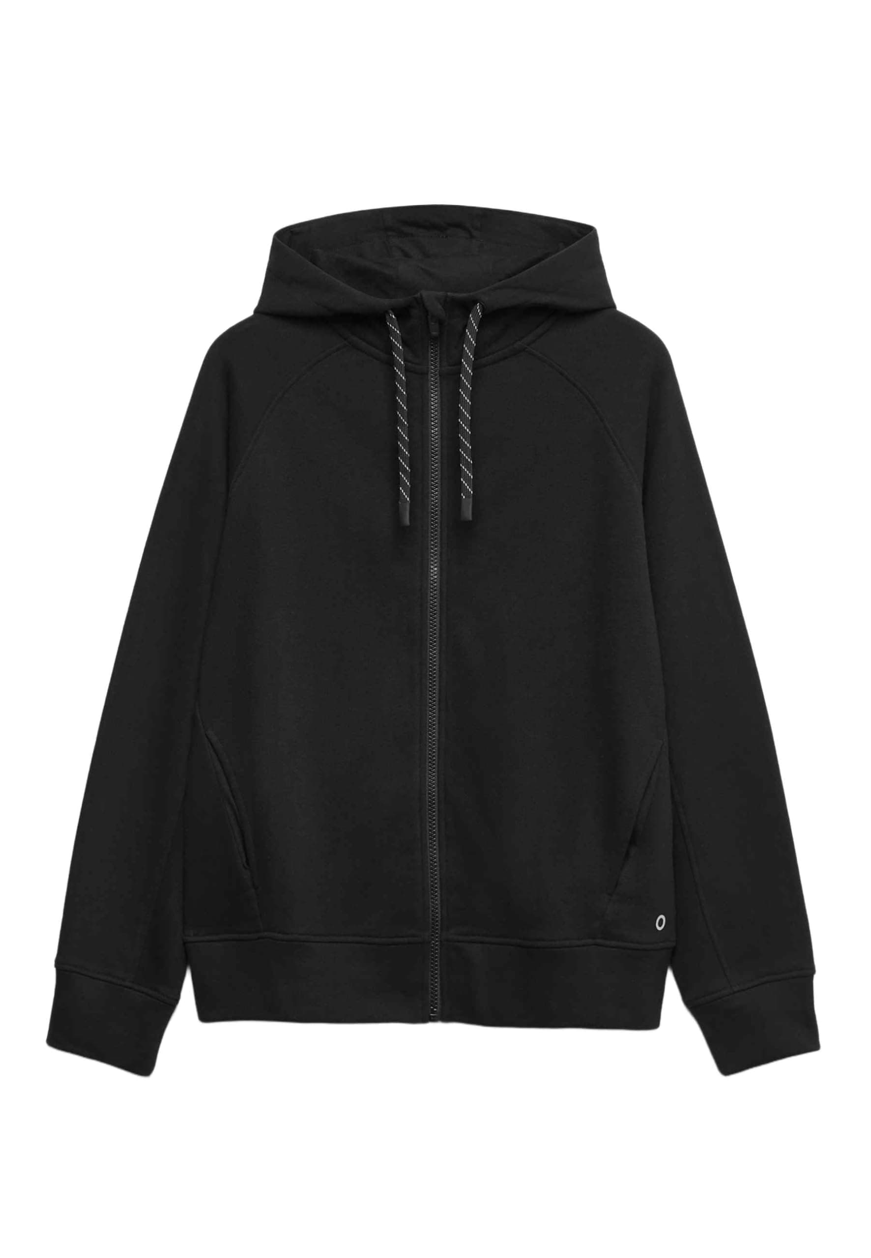 Marks & Spencer Donna con Zip Felpa con Cappuccio Ricco di Cotone – vestibilità Comoda – con Tasche