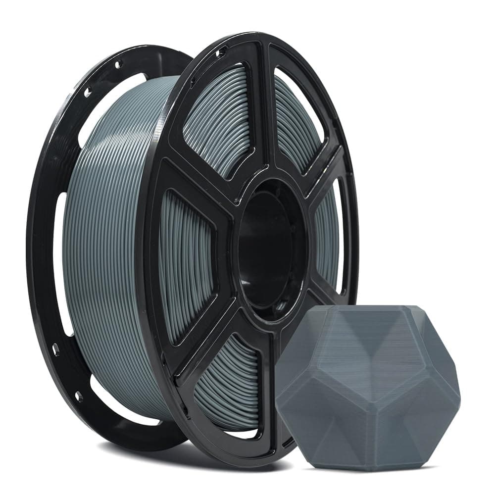 FLASHFORGE Filament pour imprimante 3D, filament PLA PRO de 1,75 mm, bobine de 1 kg, précision dimensionnelle +/- 0,02 mm pour imprimantes 3D FDM, meilleure ténacité et sans nœuds (gris)