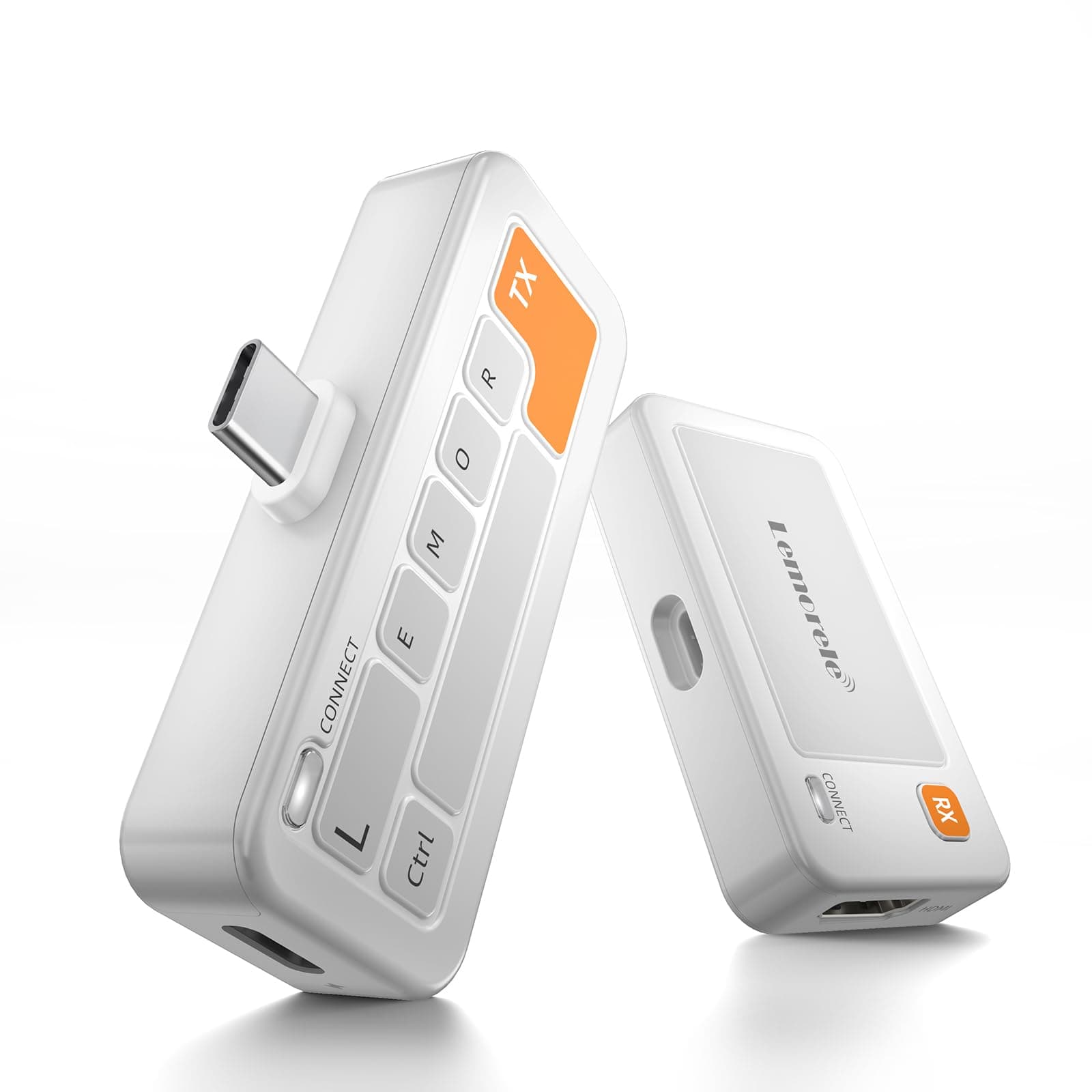 Lemorele Émetteur et Récepteur sans Fil USB C, Transmission sans Fil HDMI 5G Plug & Play 50m pour Diffusion Vidéo Audio Depuis iPhone/Tablet/Portable/PC avec USB C vers Moniteur/Projecteur/Boîtier TV