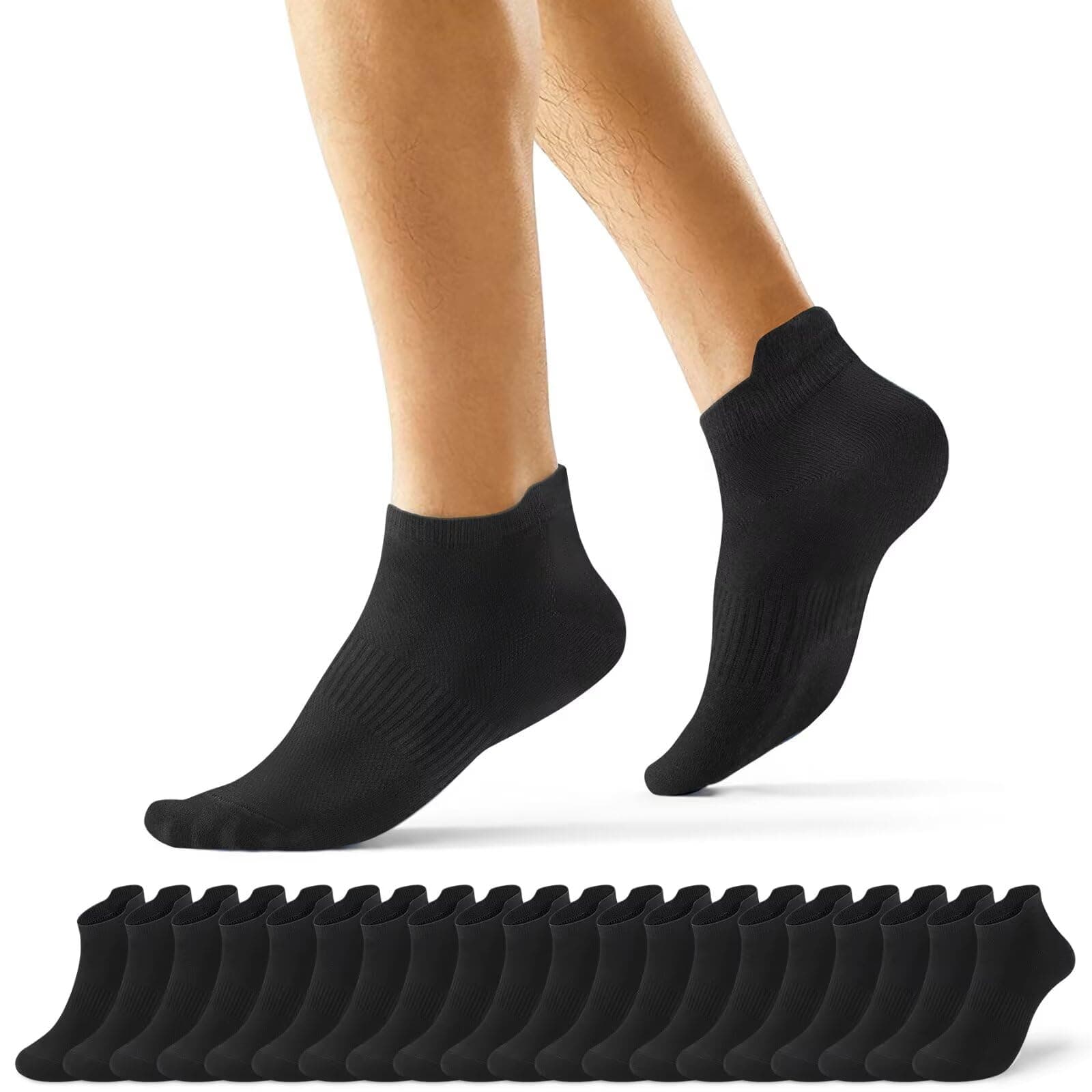 EKSHER 10 Paia Calzini Uomo Corti Calze Donna Corte Cotone Calza Sportive Basse Traspirante Running Elastiche Tennis