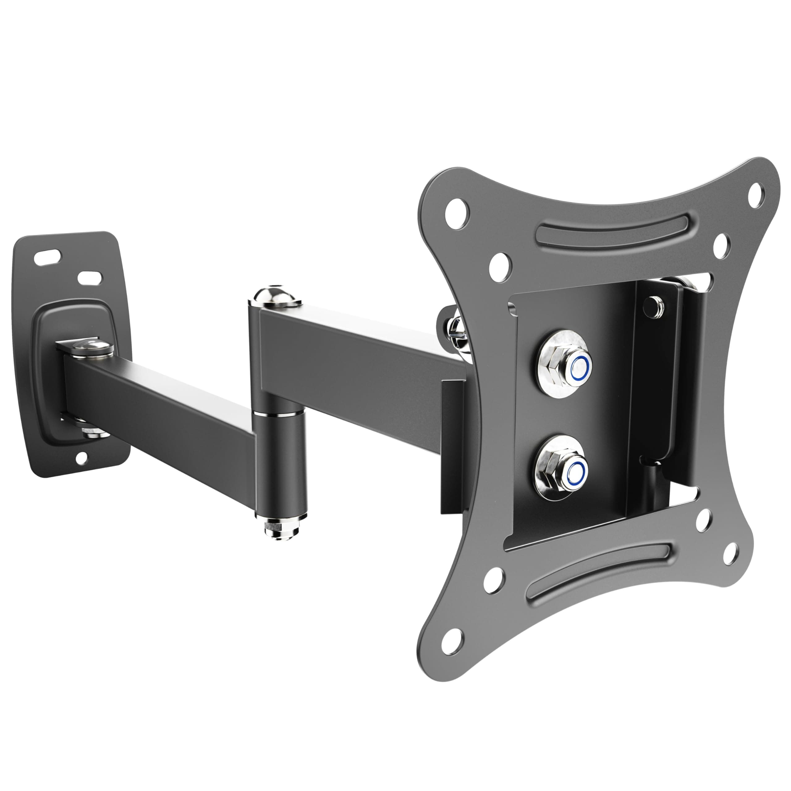 RICOO S1211 Support Écran PC TV Mural 13 17 19 22 24 27 28 32 34 Pouces Max 25 Kg VESA 75x75 100x100 Orientable Inclinable Universel Fixation Moniteur QLED LED LCD Incurvée