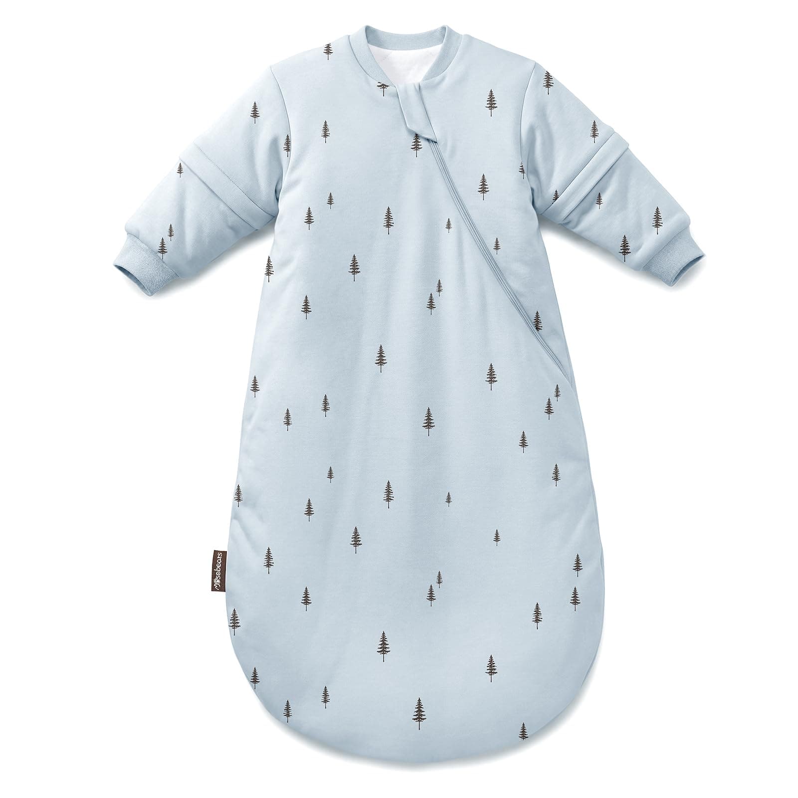 Mosebears Saco Dormir Bebe Invierno TOG 2.5 con Mangas Desmontables,Blue, 24-36 Meses