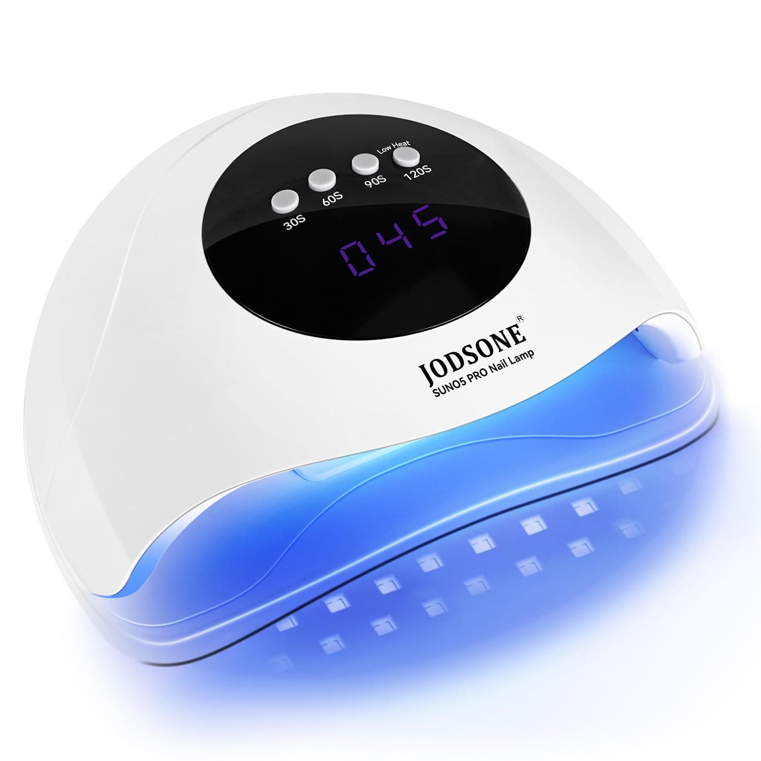 JODSONE Lampe UV Ongles Gel,Professionnelle Lampe UV Ongles à UV/LED,Capteur Automatique, Séchage Rapide, 4 Minuteries Réglables,Lampe à ongles gel portable pour le salon d'ongles à domicile Blanc