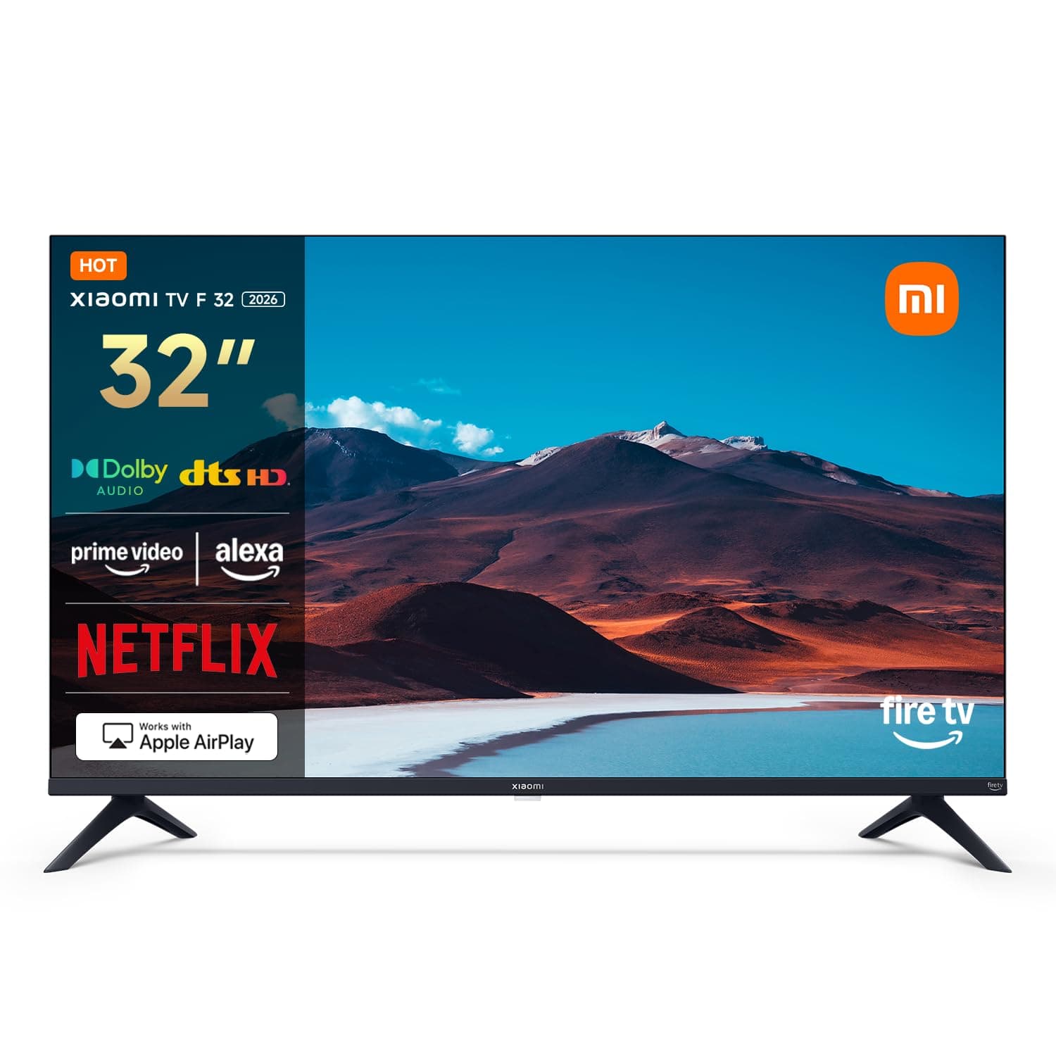 Xiaomi TV F 32, 32" HD Smart TV Fire OS7 Triple Tuner L32MB-FAEU | Dolby Audio, DTS Virtual:X, DTS-HD, Voice Control with Alexa, Compatible with Apple AirPlay