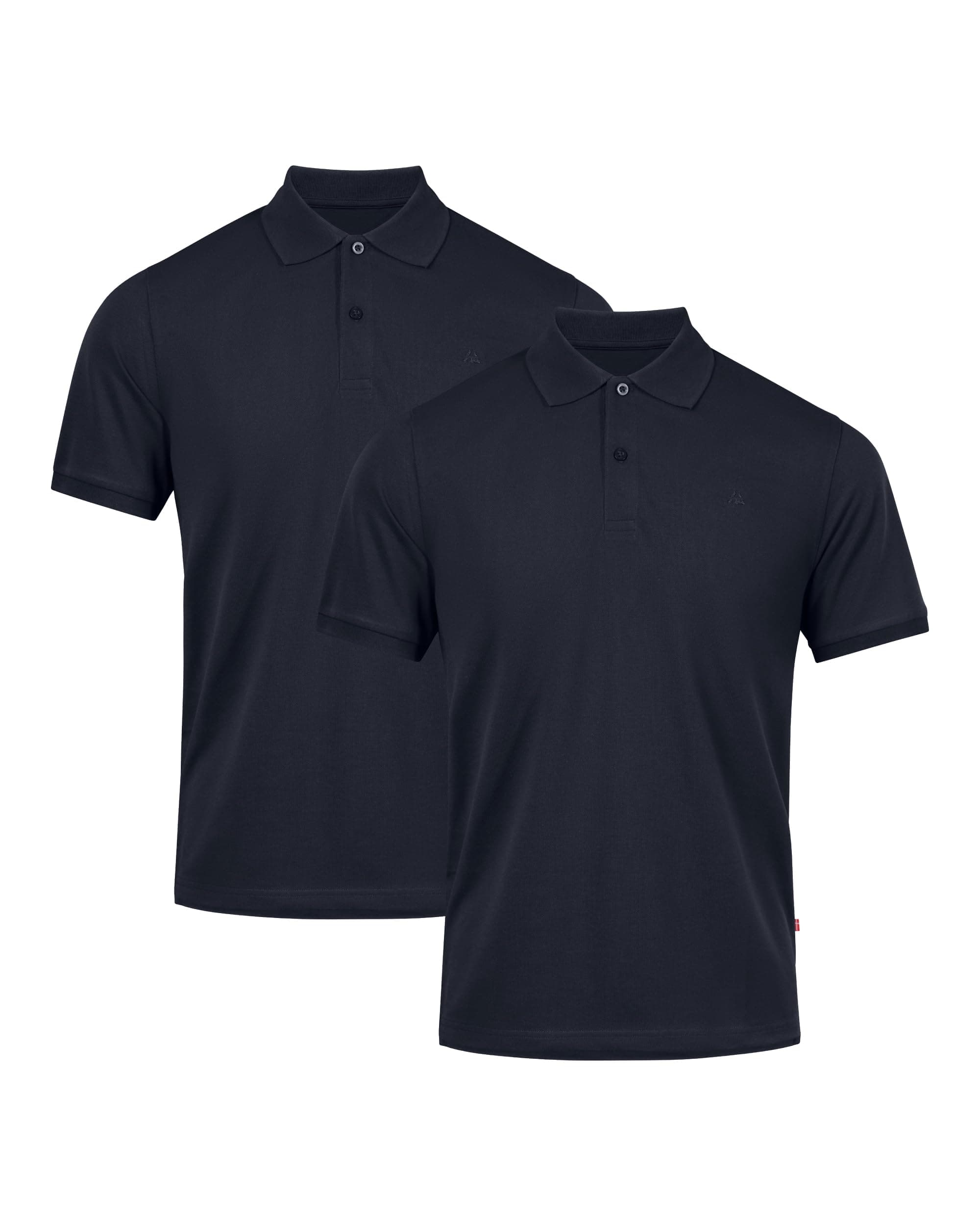 DANISH ENDURANCE Polo Hombre Manga Corta en Algodón Orgánico, Camiseta de Vestir, Suave y Cómoda, 1 o 2 Pack