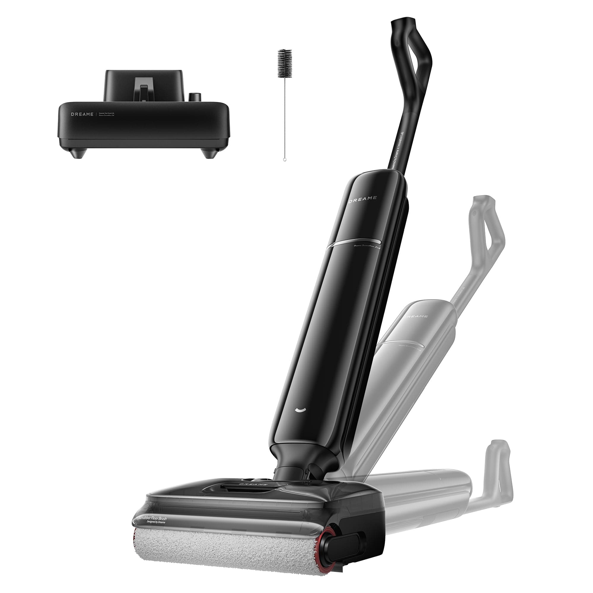 DREAME T12 Pro-A Aspirateur laveur, ultra-fin de 9,85 cm, aspiration 25 000Pa, lavage à chaud à 95 °C, séchage à l'air chaud à 95 °C, anti-nœuds, sans traces, conception légère, autonomie de 60 min
