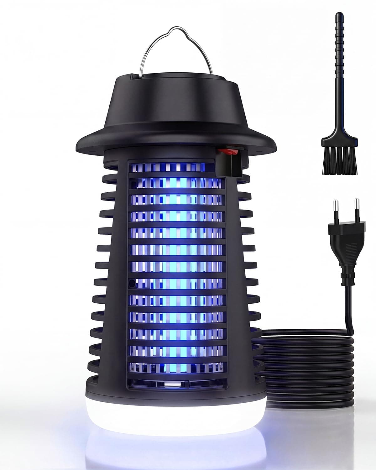 Mata Mosquitos Eléctrico, Lámpara Antimosquitos para Interior y Exterior, Mosquitos Eléctrico con Luz UV, Bandeja Extraíble, IPX4, para Dormitorio, Salón, Terraza y Camping