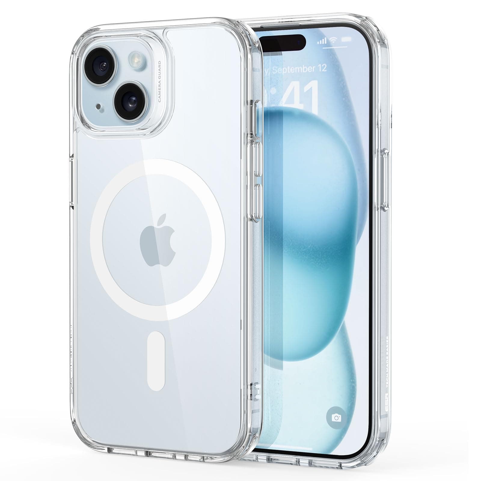 ESR für iPhone 15 Hülle, Kompatibel mit MagSafe, Militärnorm Schutz Magnetisches HandyHülle Case für iPhone 15, Vergilbungsbeständig Kratzfeste Rückseite, Classic Series Schutzhülle, Klar