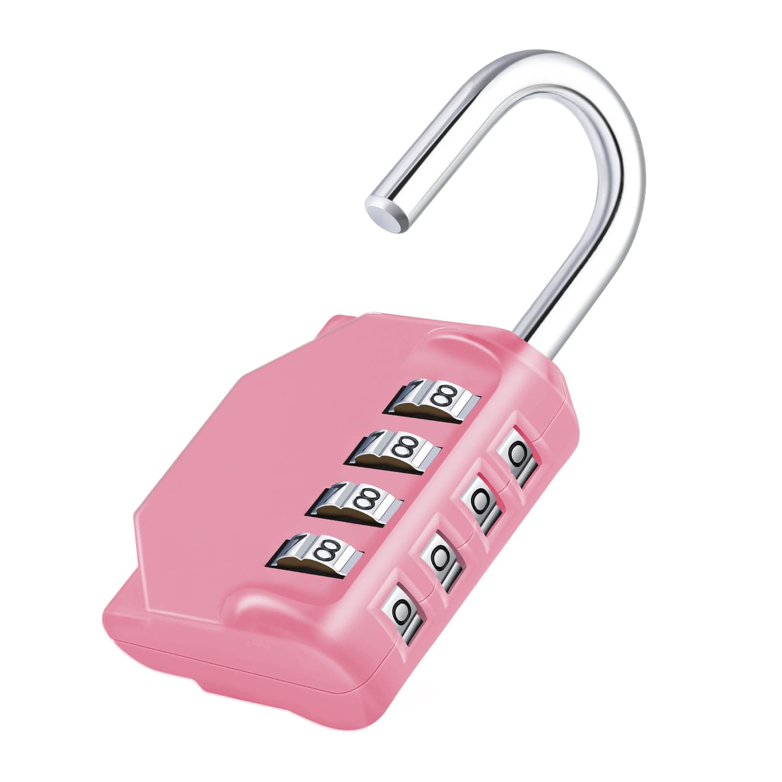 ZHEGE Cadenas à Code, 4 Chiffres Exterieur Pour Portail (1, Rose) | Cadenas 6mm, Cadenas Casier Vestiaire, Candado Locker Pour Scolaire, Collège, Casier, Abri de Jardin, Solide