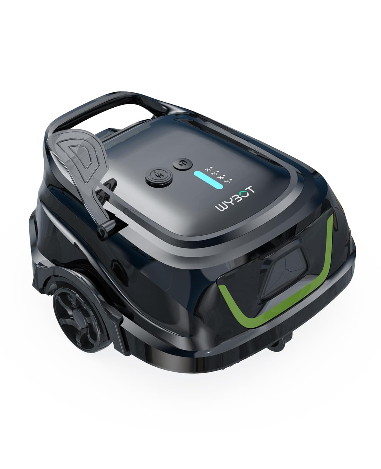 WYBOT A1p Robot Piscine Intelligent, Double Filtration, Autonomie 120 Min, Robot Piscine sans Fil Puissant pour Hors-Sol Et Plates, Élimine Débris, Stationnement Auto, Vert Olive