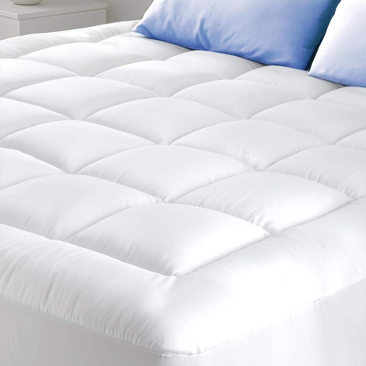 Topper matrimoniale Cloud-Like Comfort - Cotone ultra morbido e traspirante - 160x190cm, vestibilità profonda