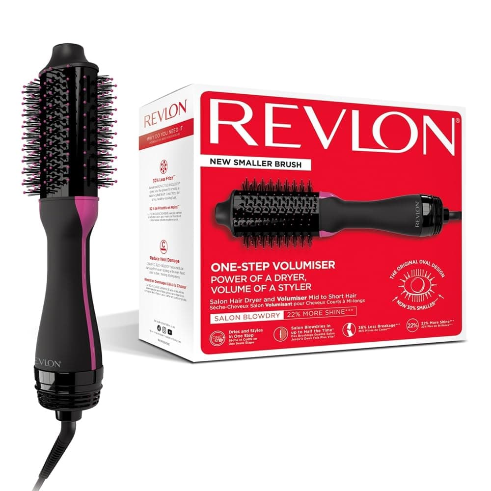 Revlon Sèche-cheveux volumisant Salon One-step - RVDR5282UKE | Cheveux mi-longs à courts, technologie IONIQUE et CÉRAMIQUE,