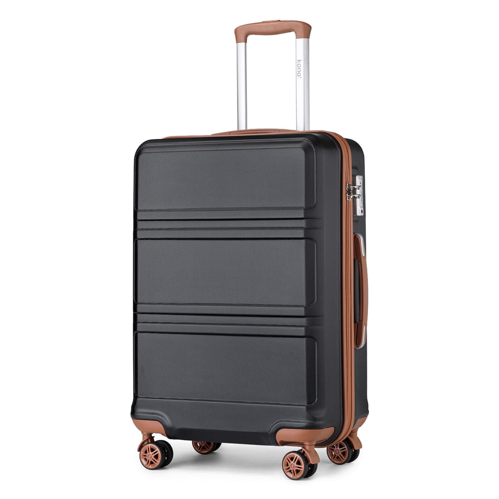 KONO Koffer Hartschalenkoffer, ABS+PC Trolley mit TSA Schloss, 360° Leisen Rollen,Klein/Mittelgroß/Groß/Großer Reisekoffer für Langreisen-und Kurz,S/M/L/XL/XXL