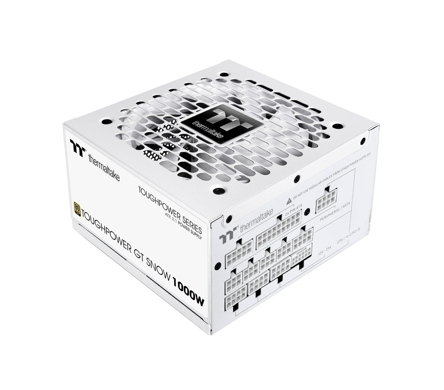 Thermaltake Toughpower GT 850W | ATX 3.1 | Connecteur PCIe 5.1 12V 2x6 | Fonction Smart Zero Ultra-silencieuse | Câbles à Profil Bas | Certification 80+ Gold | Modulaire | Neige