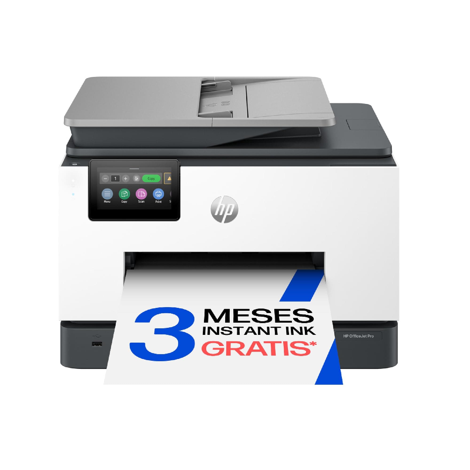 HP OfficeJet Pro 9132e, Impresora multifunción Profesional de inyección de Tinta A4 a Color, Copia, Escáner, Fax, Wi-Fi, Doble Bandeja, Impresión a Doble Cara, 3 Meses Instant Ink, Gris