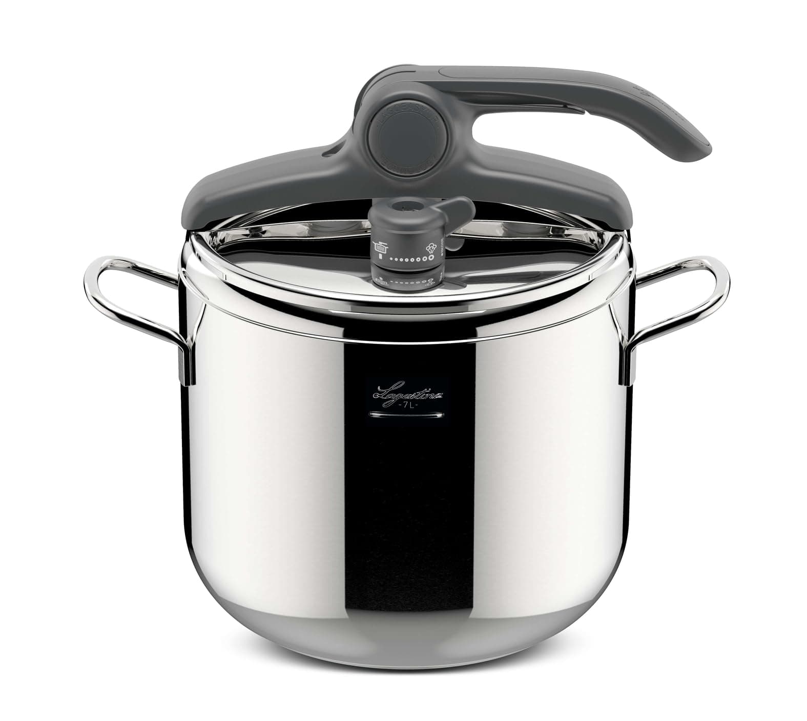 Lagostina Irradial Control Pentola A Pressione 7 L In Acciaio Inox 18/10 Ø 22 Cm, Pentola Induzione E Gas, Coperchio Con Apertura Facilitata, Fondo Irradial Plus Triplo Strato