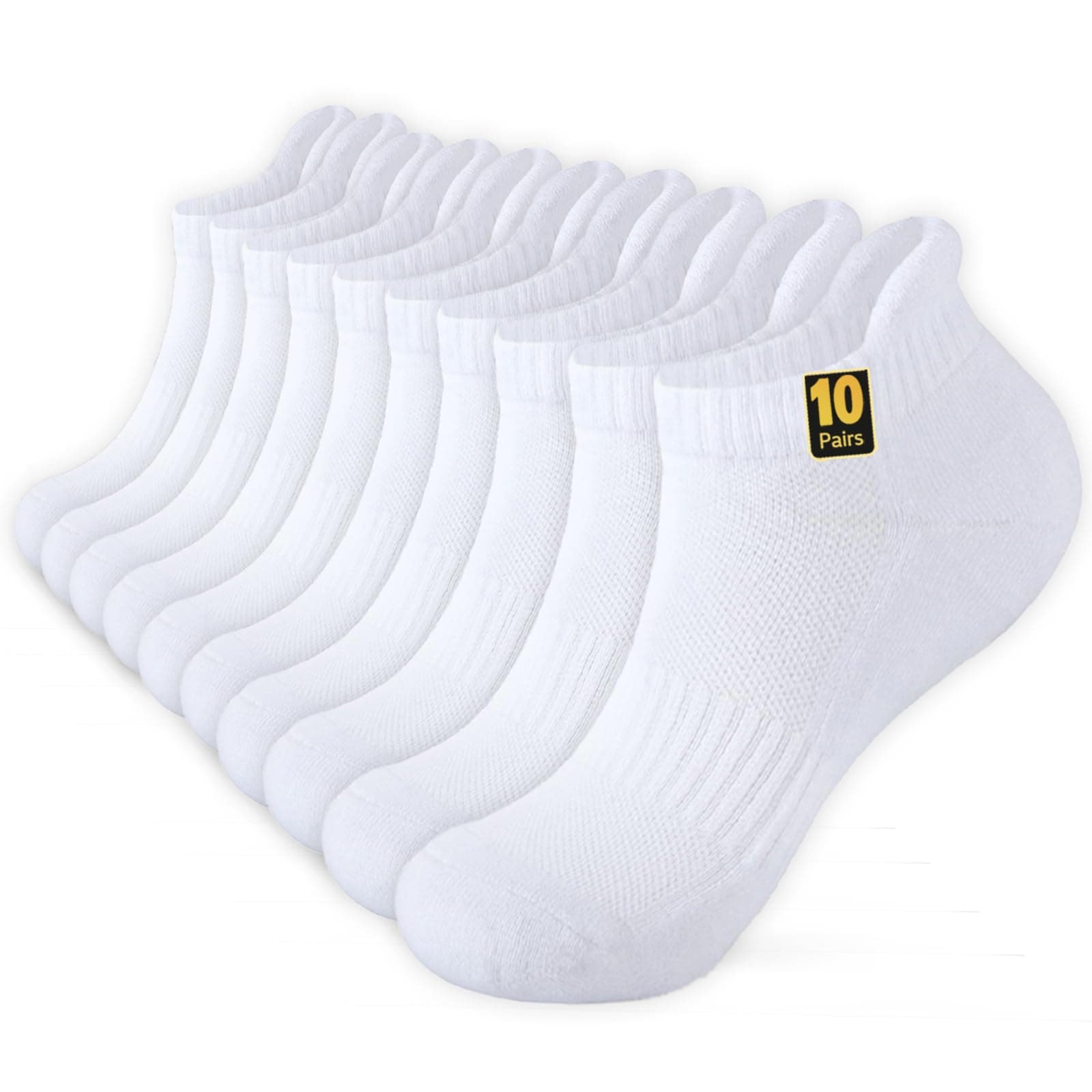 Wamicu 10 Pares Calcetines Tobilleros Hombre, Deporte Corto Algodón Transpirable para Verano, Running, Trabajo, Casa