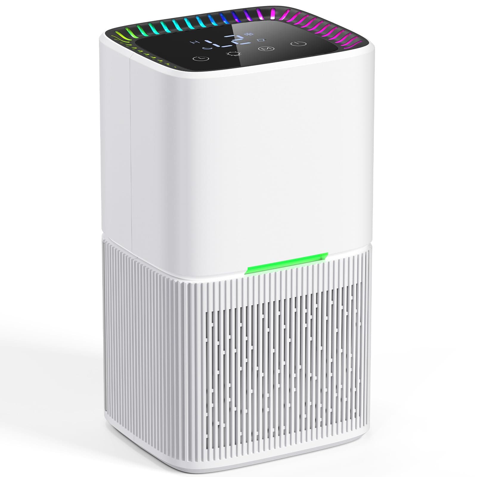 Deumidificatore Casa Muffa 1800ML, Portatile Silenzioso, Sbrinamento Automatico, Timer, Luce a 7 Colori | Deumidificatore Piccolo per Bagno, Armadio, Camera da Letto, 645ml/Giorno