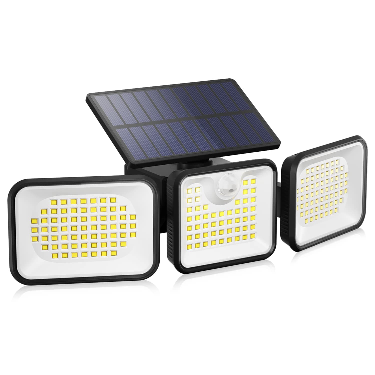 OUSFOT Luz Solar Exterior con Sensor de Movimiento, 180 Led Foco Solar Exterior, 3 Modos Rango de Illumination de 270° Luz Solar Exterior para Jardín, Garaje, Puertas Delanteras, Patio