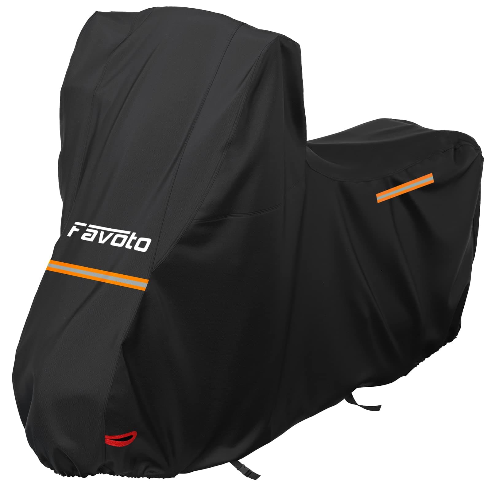 Favoto Telo Coprimoto 210D per Moto con Parabrezza Alto Resistente a Acqua Polvere Pioggia Vento Copertura Antifurto per Moto Motorino Motocicletta 245x105x160cm