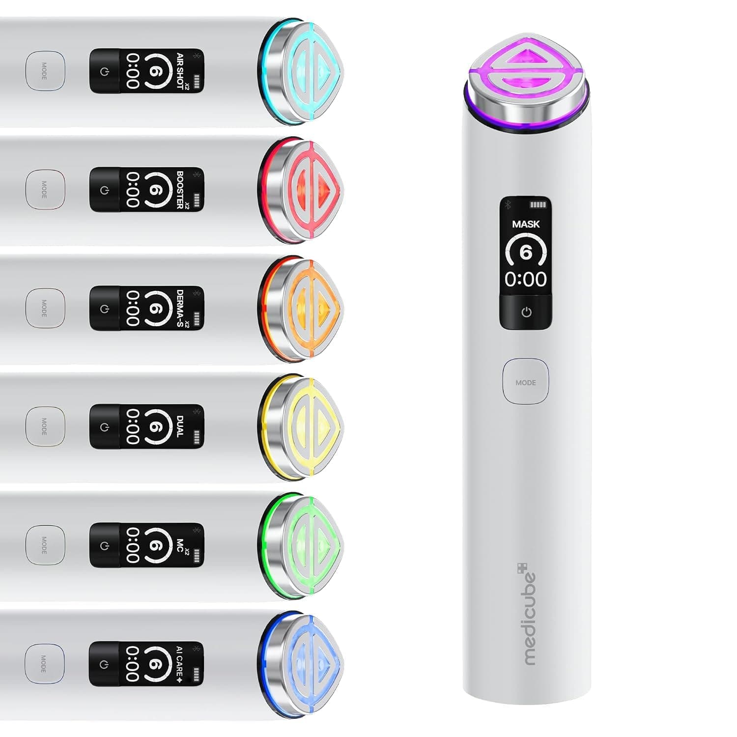 medicube Booster Pro X2™ - Dispositivo Beauty 7 in 1 per Effetto Glow, Pori, Definizione Pelle e Radiosità, Modalità Personalizzata e Funzione Boost per Maschere in Tessuto, Skincare Coreana, Bianco