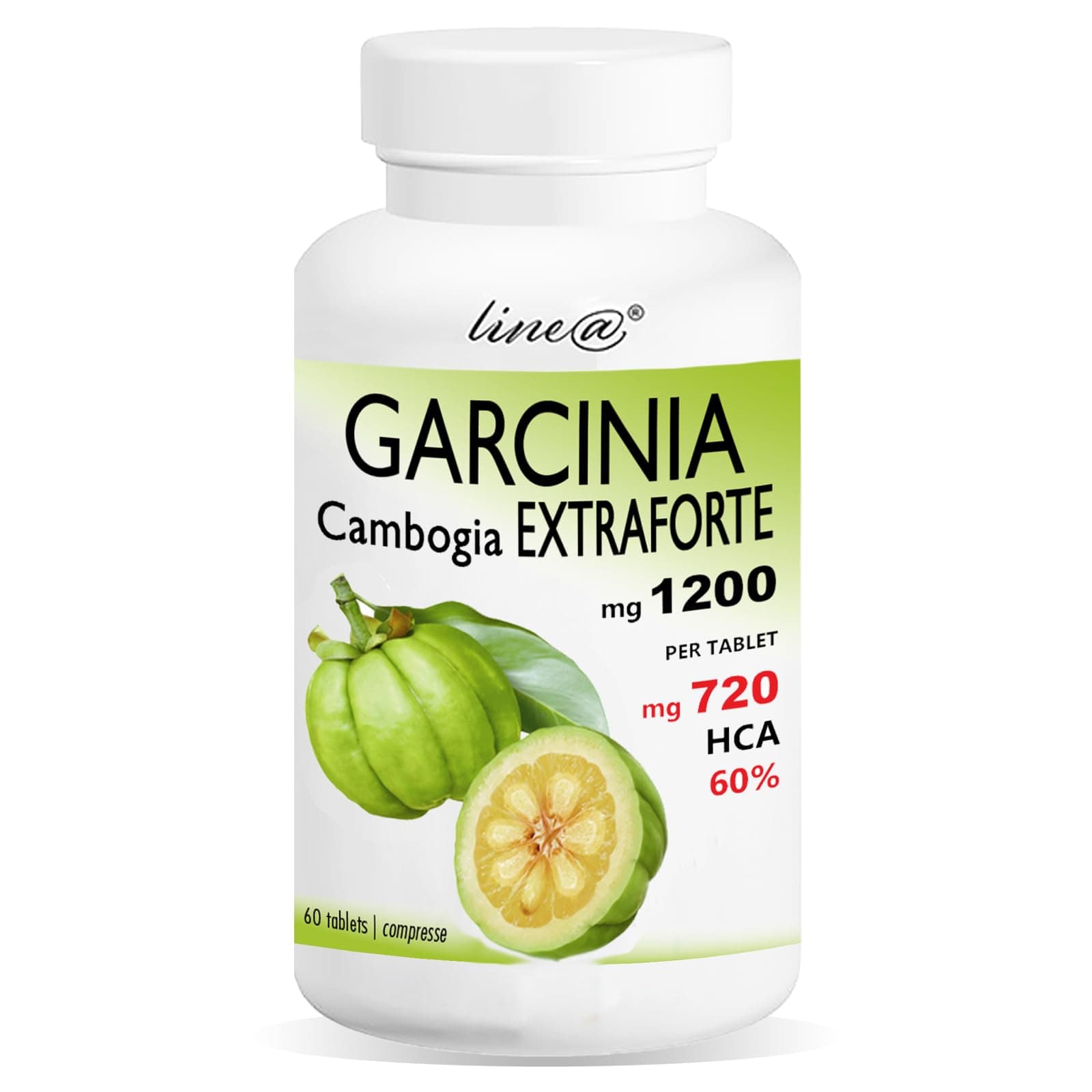 Garcinia Cambogia Extraforte Lineadiet - 1200 mg per CPR - 720 HCA - Prodotto Italiano (60)