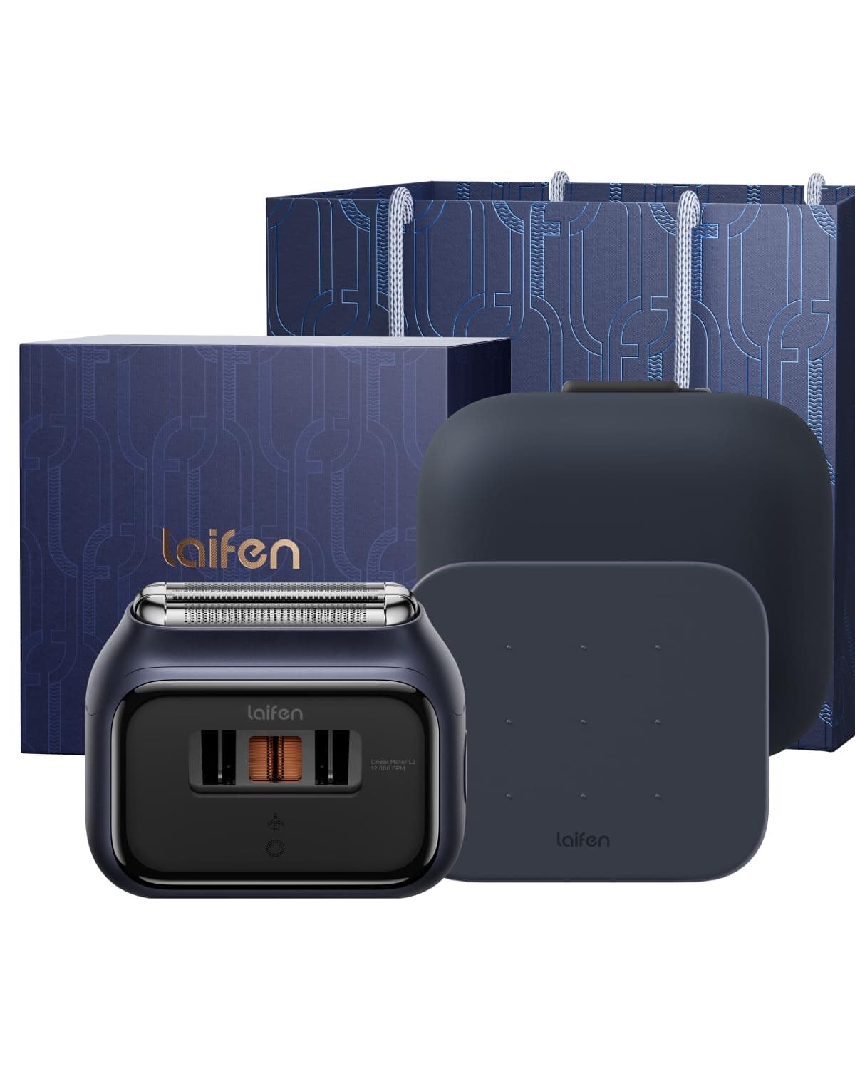 Laifen P3 Pro Rasoir Électrique Coffret Cadeau, Moteur Linéaire 12 000 CPM, 100 Min D’autonomie, Charge Rapide 3 Min Pour 7 Min, IPX7 Étanche, Avec Étui De Voyage Et Patin Antidérapant (Bleu Royal)