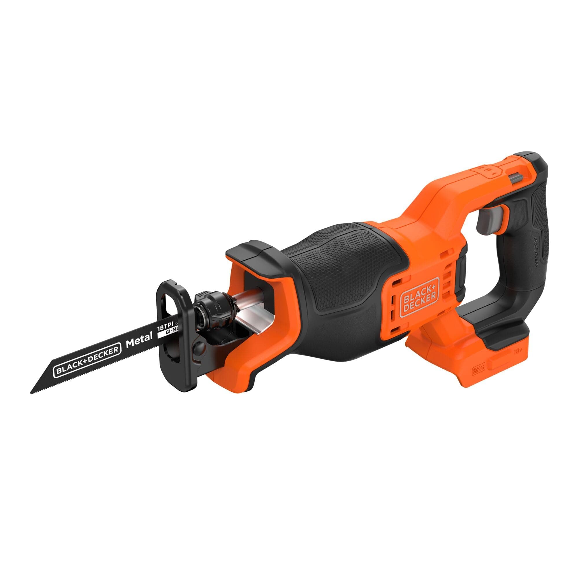 BLACK+DECKER Sega universale senza fili brushless da 18 V, BLCR78NAZ-XJ | Solo utensile (senza batteria), luce di lavoro LED e 6 lame per sega universale incluse