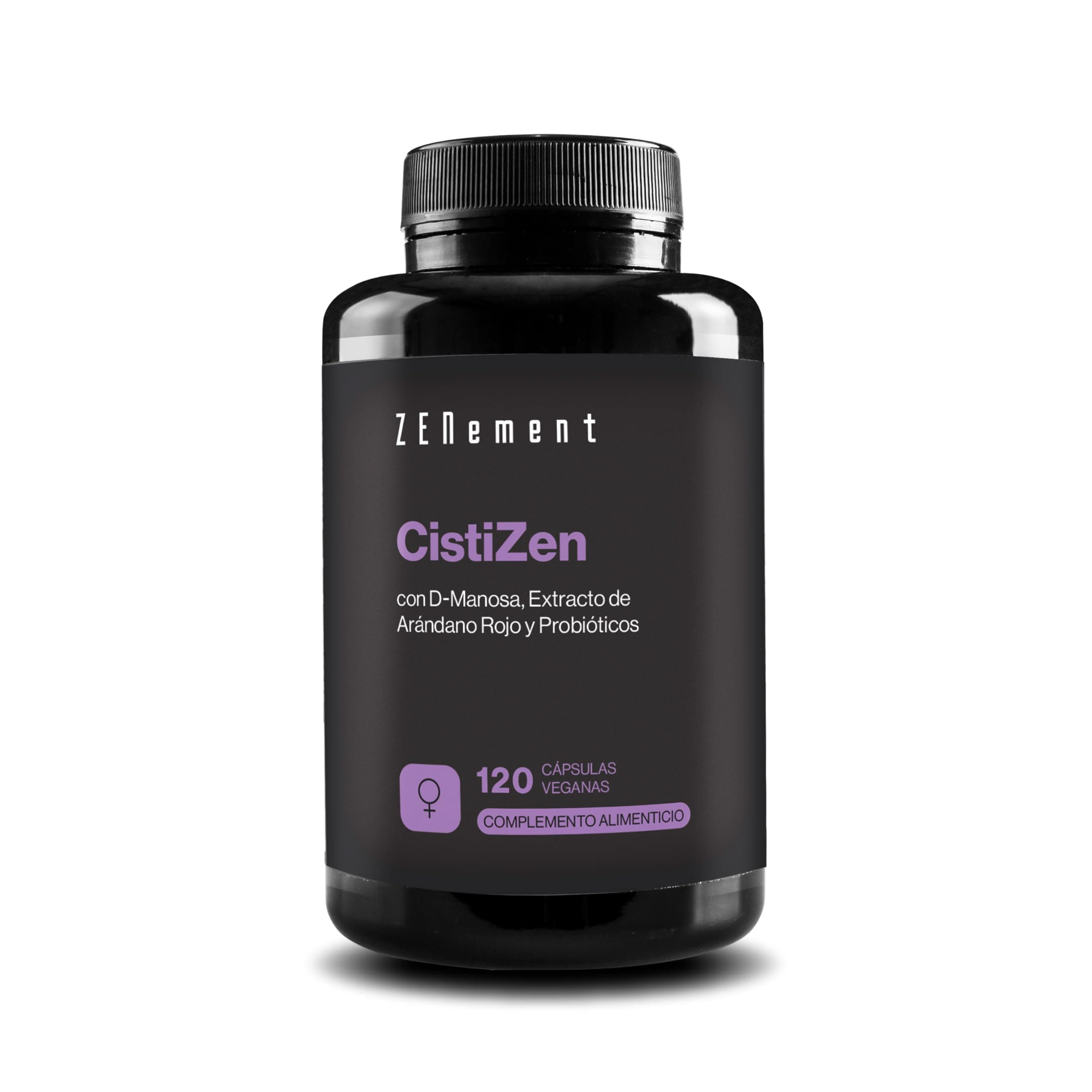 CistiZen - Con D-Manosa, Arándano Rojo y 5 Cepas Probióticas – 120 Cápsulas Veganas, Sin Aditivos, Sin OGM, Sin Gluten, Sin Lactosa, Sin Soja – Zenement