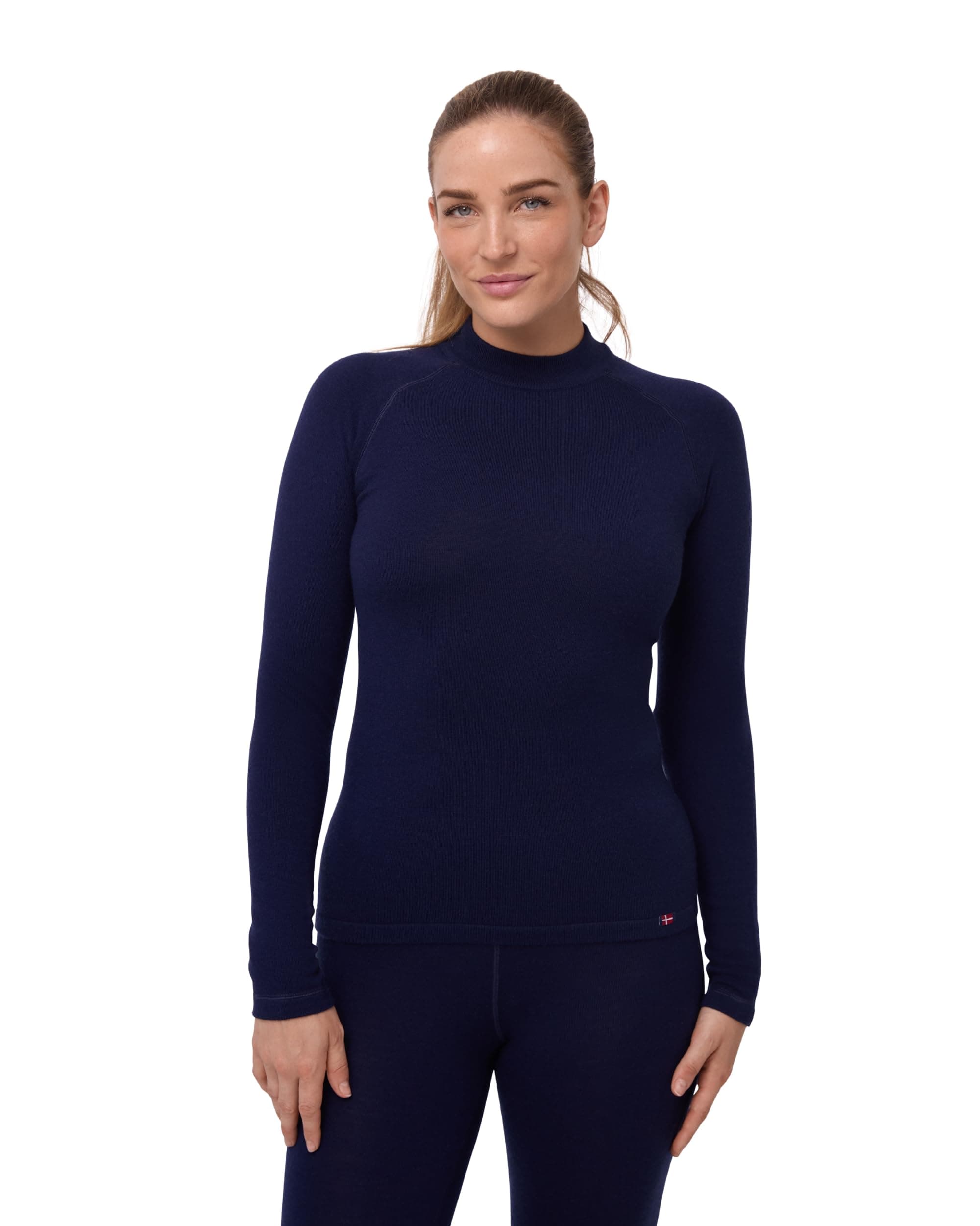 DANISH ENDURANCE Maglia Termica Donna in Lana Merino, Freddo Estremo | Maglia Termica Donna Lana Merino, cuciture piatte, regola temperatura e odori, per sci ed escursioni in climi molto freddi