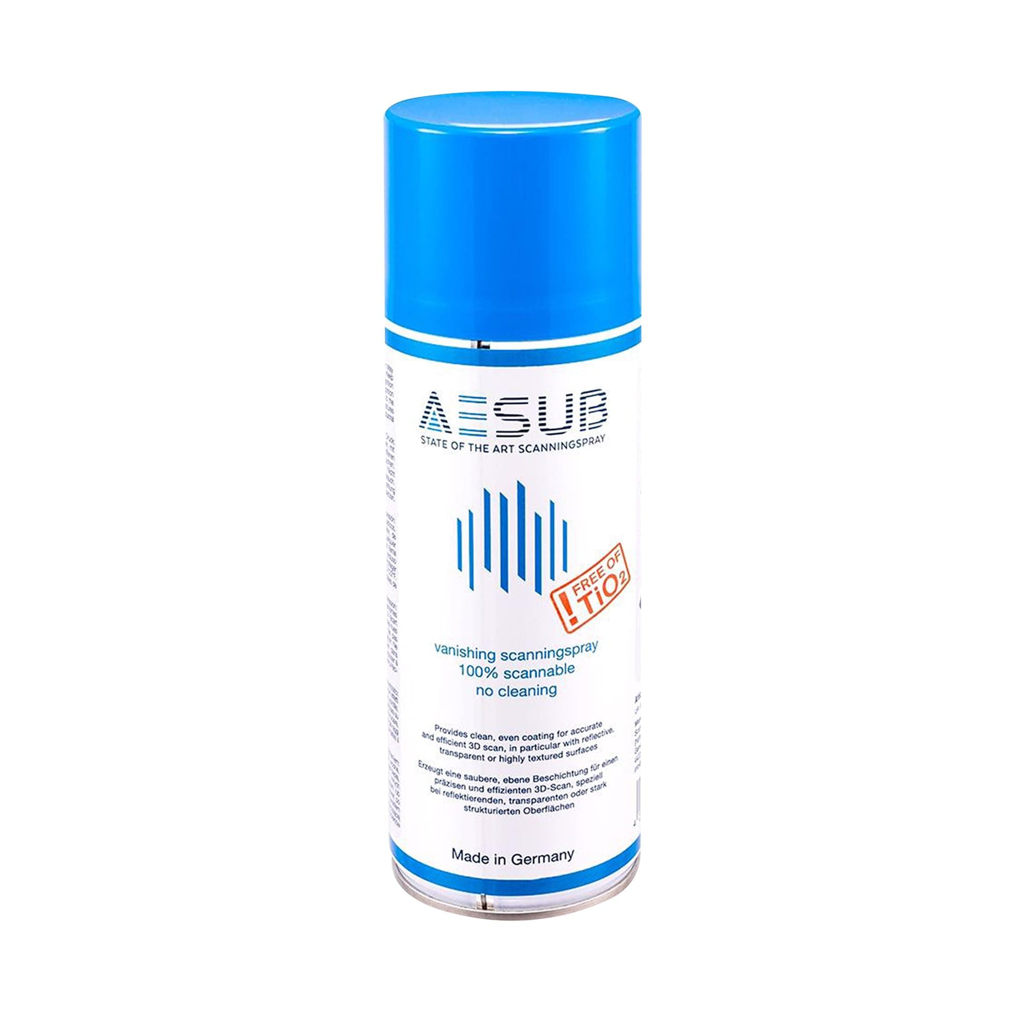 Spray para Escáner 3D, para Superficies Reflectantes, Transparentes o Altamente Texturizadas, Sin Necesidad de Limpieza, 400ml, Azul