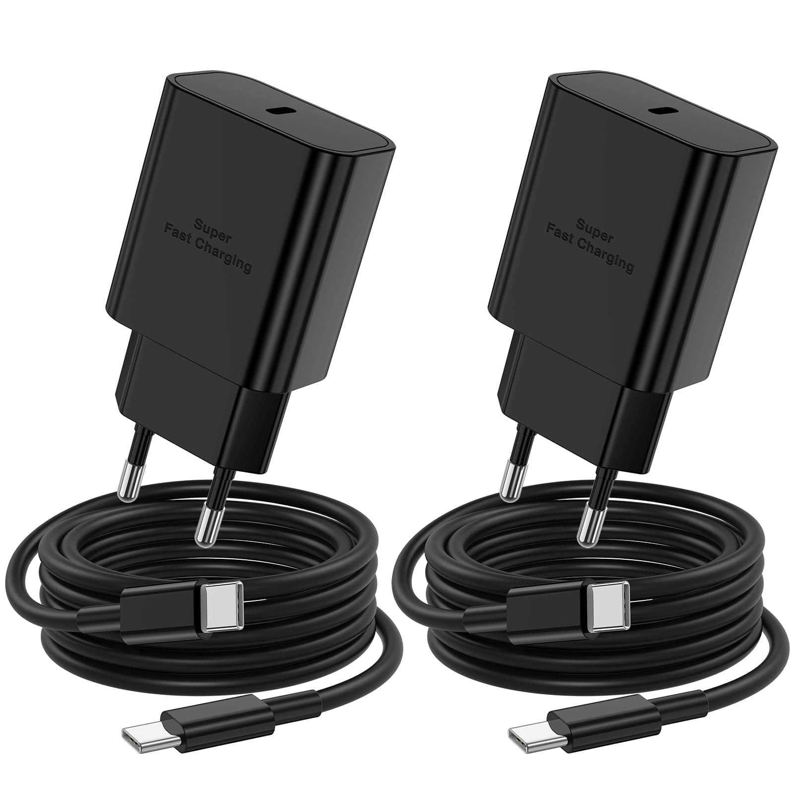 45W Chargeur USB C Câble Rapide pour Samsung Galaxy S26 S25 S24 S23 S22 Ultra FE A56/55/54/36/16/Note, Tab S/A11/10/9 5G, Super Fast USB C Prise Chargeur Adaptateur Secteur avec Type C Cable de 2m