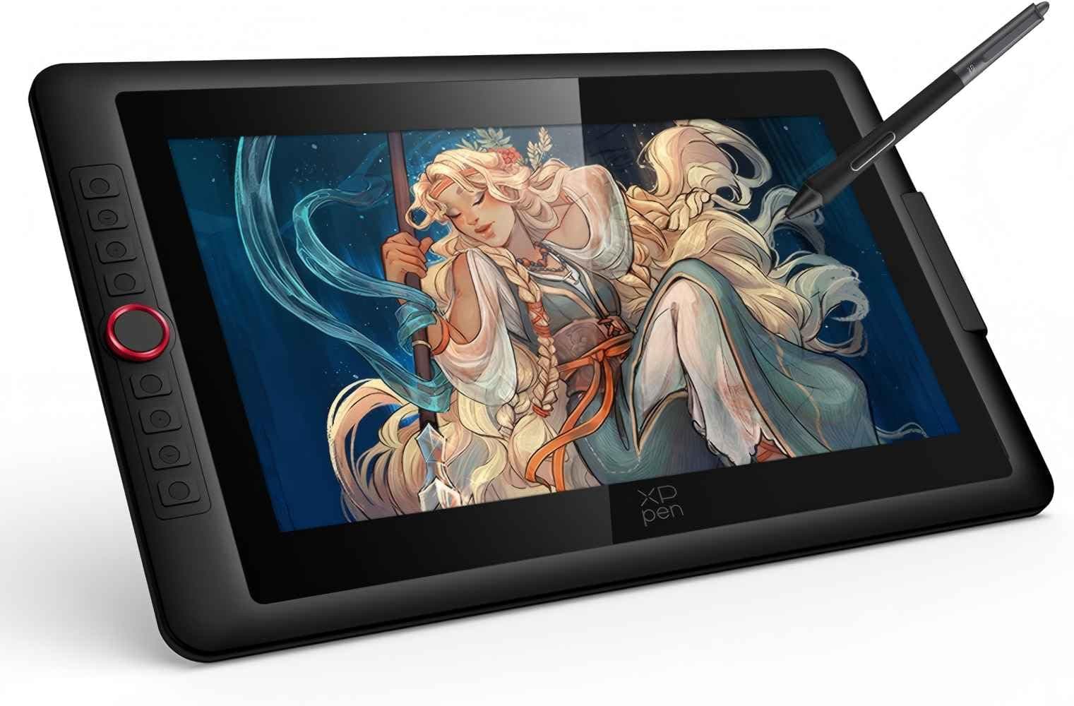 XPPen Artist 15.6 Pro V2 Tablette Graphique avec Écran, 16K(16384) Niveaux de Pression, Tablette Graphique Dessin Portable de 15,6 Pouces, 8 Raccourcis, Compatible avec Windows Chrome OS