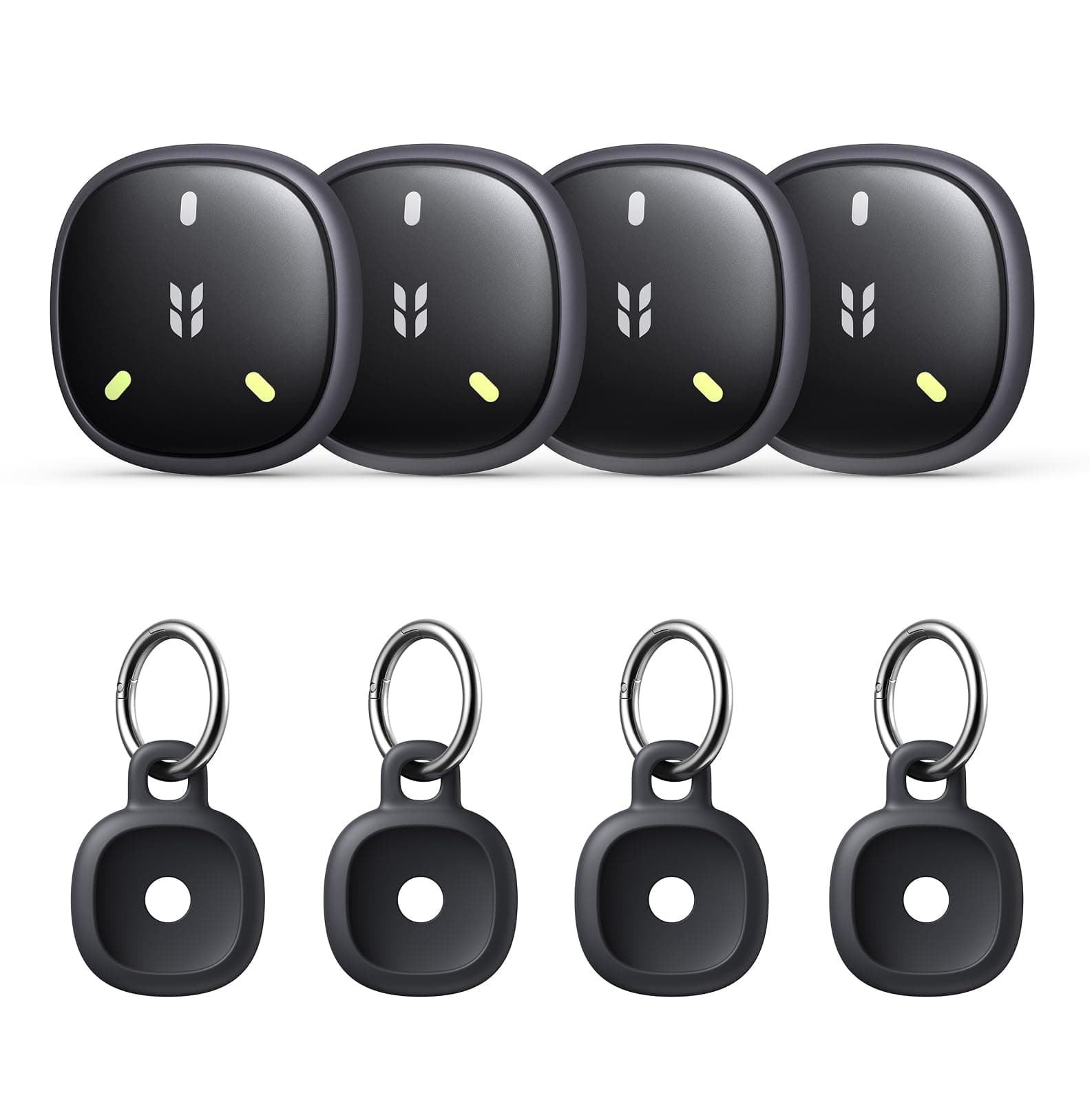UGREEN FineTrack Mini 2 Smart Finder 110dB Fluorescencia IP68 Localizador Bluetooth SmartTag Tracker Soporte iOS Rastreador para Llaves Equipaje Cartera Bicicleta Mochila Bolso 7 Años Batería 4 Piezas